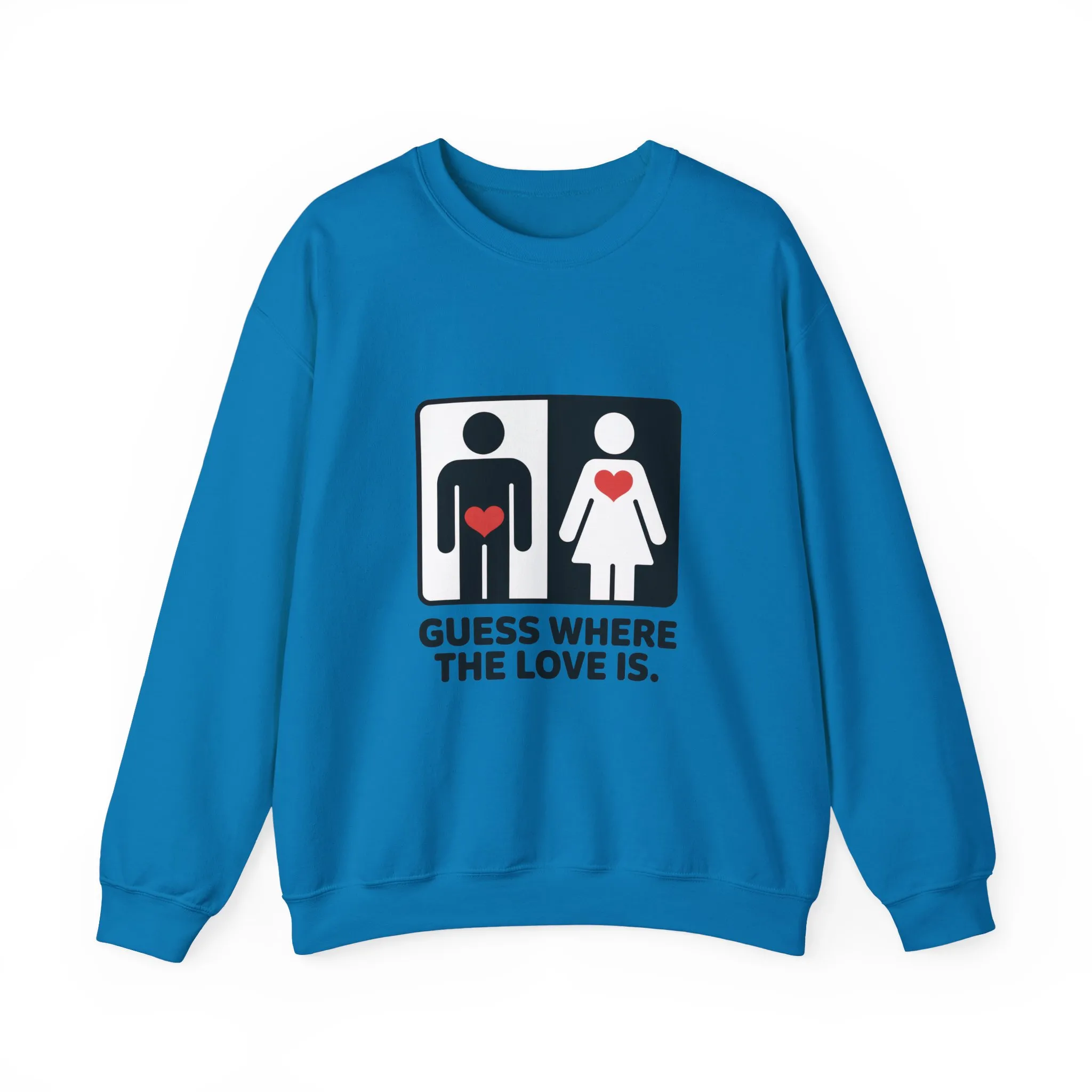 Guess Where the Love Is Mens Crewneck Sweatshirt, Cute Couples Gift, Love Themed Apparel, Valentine's Day Apparel, Relationship Sweatshirt - Image 28