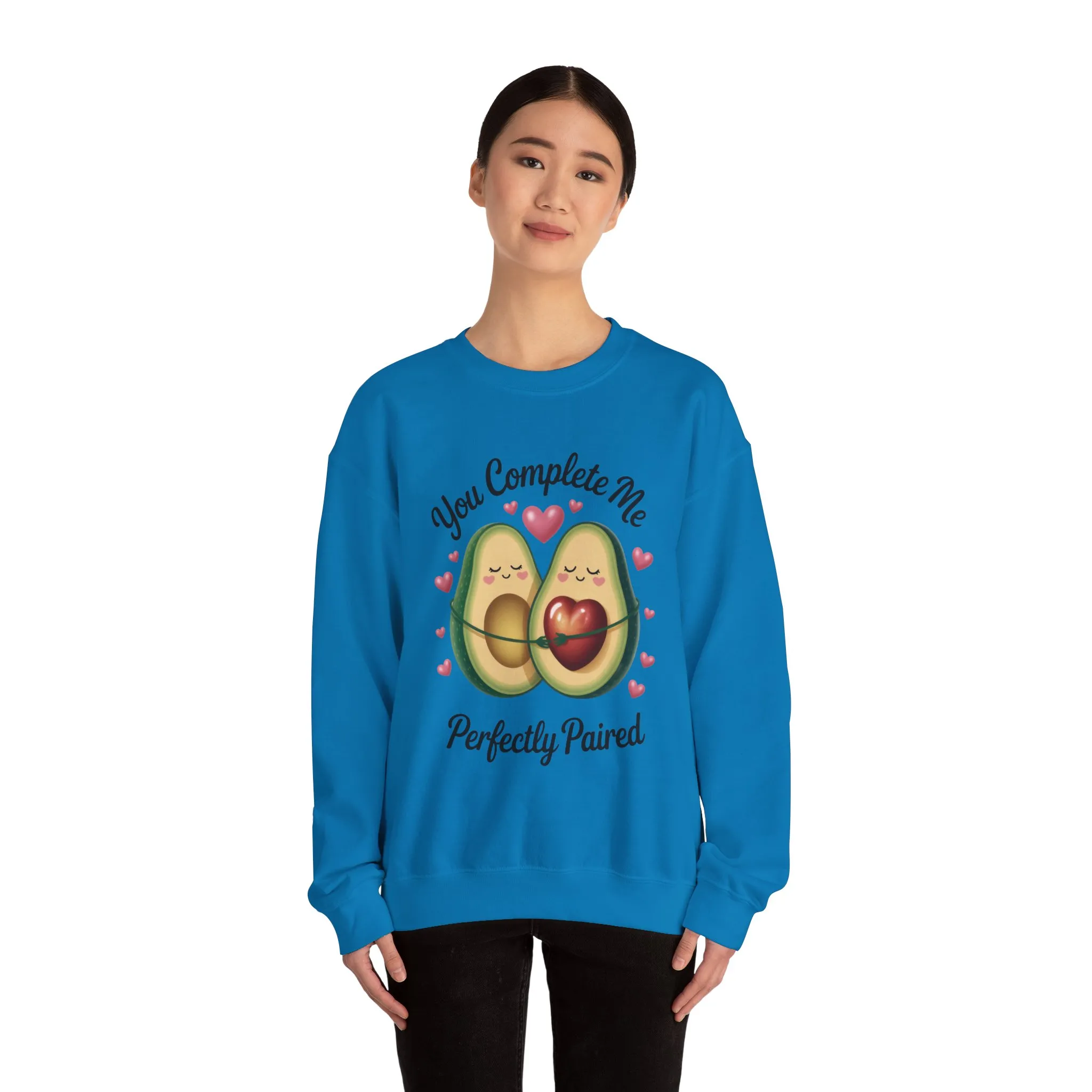 Cute Avocado Love Crewneck Sweatshirt, Sweatshirt for Couples, Perfect Gift for Valentines Day, Cozy Apparel, Avocado Lover Gift - Image 20