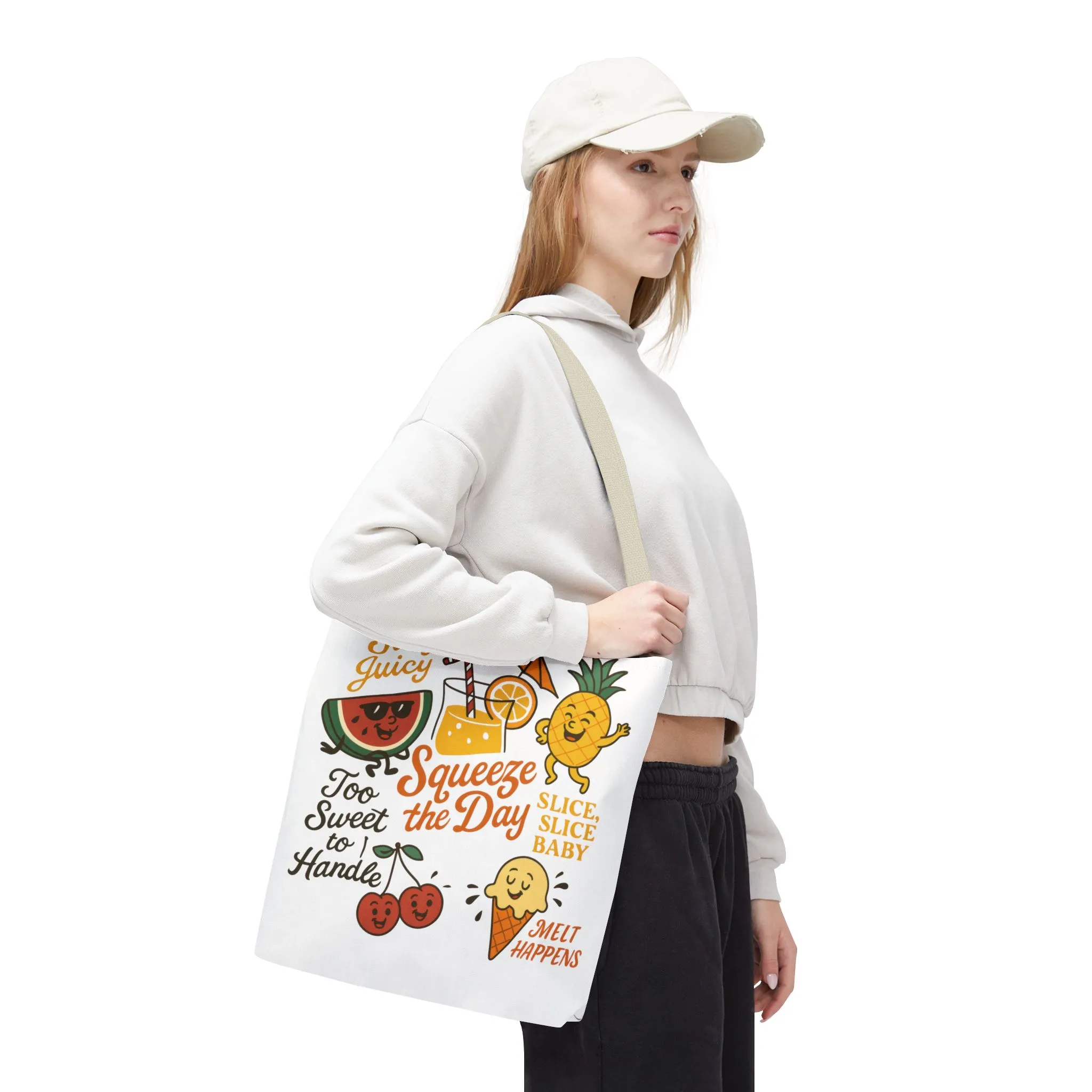 Juicy Summer Tote Bag, Fun Beach Carryall, Perfect for Grocery Shopping, Reusable Market Tote, Cute Gift for Fruit Lovers, Large Tote Bag - Image 15