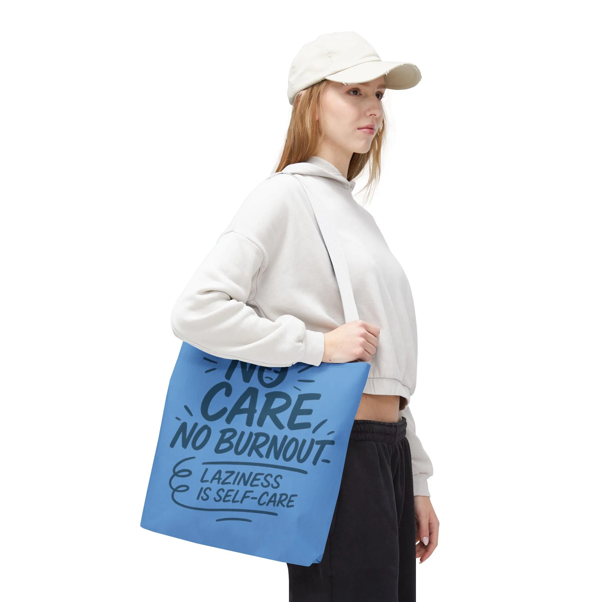 Laziness is Self-Care Funny Quote Bag, Oversized Reusable Canvas Shopping Tote, Sarcastic Self-Care Gift, Weekend Getaway, Everyday Use - Image 15
