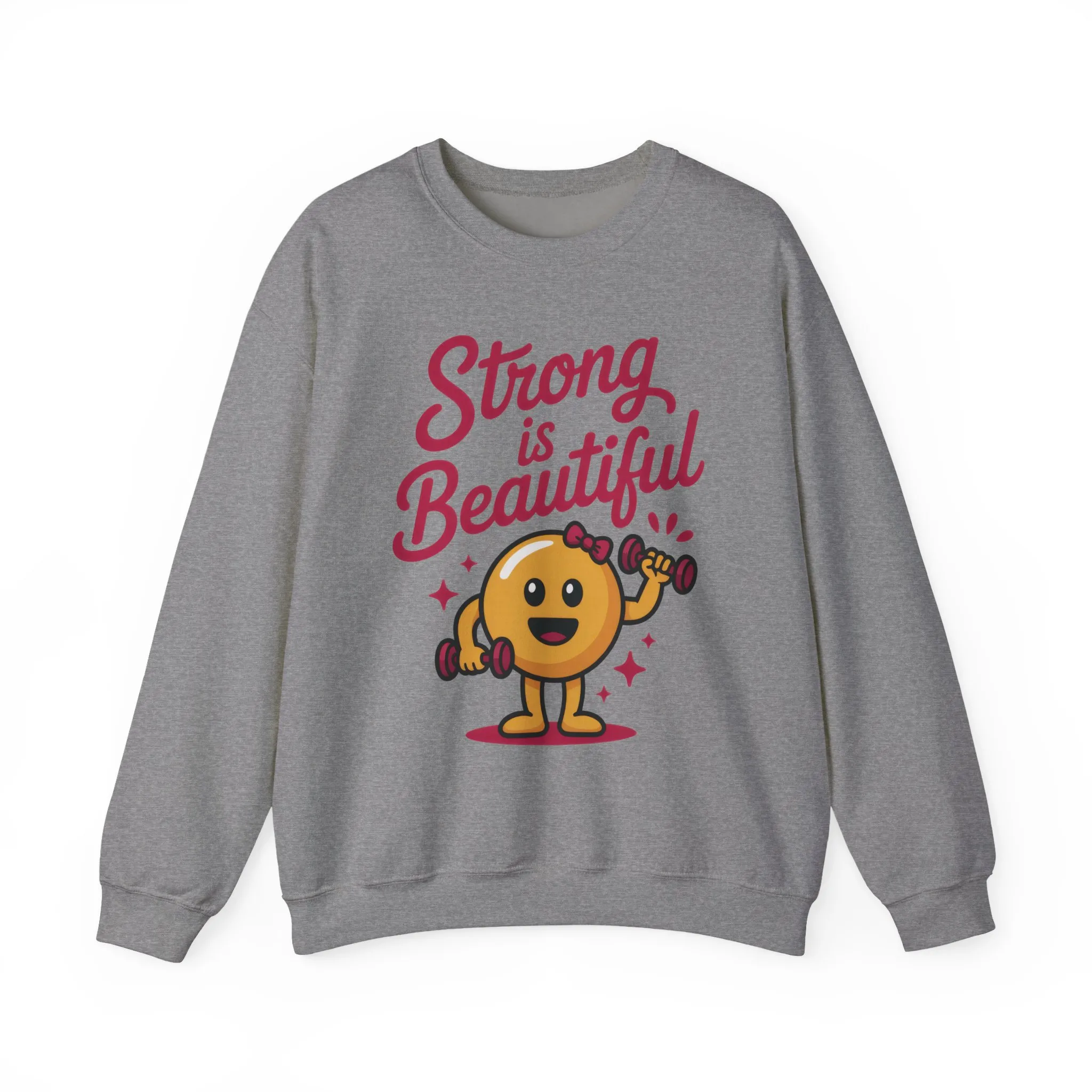 Strong is Beautiful Womens Crewneck Sweatshirt, Cute Fitness Graphic Pullover, Gym and Workout Motivation Sweater, Gift for Fitness Lovers - Image 13