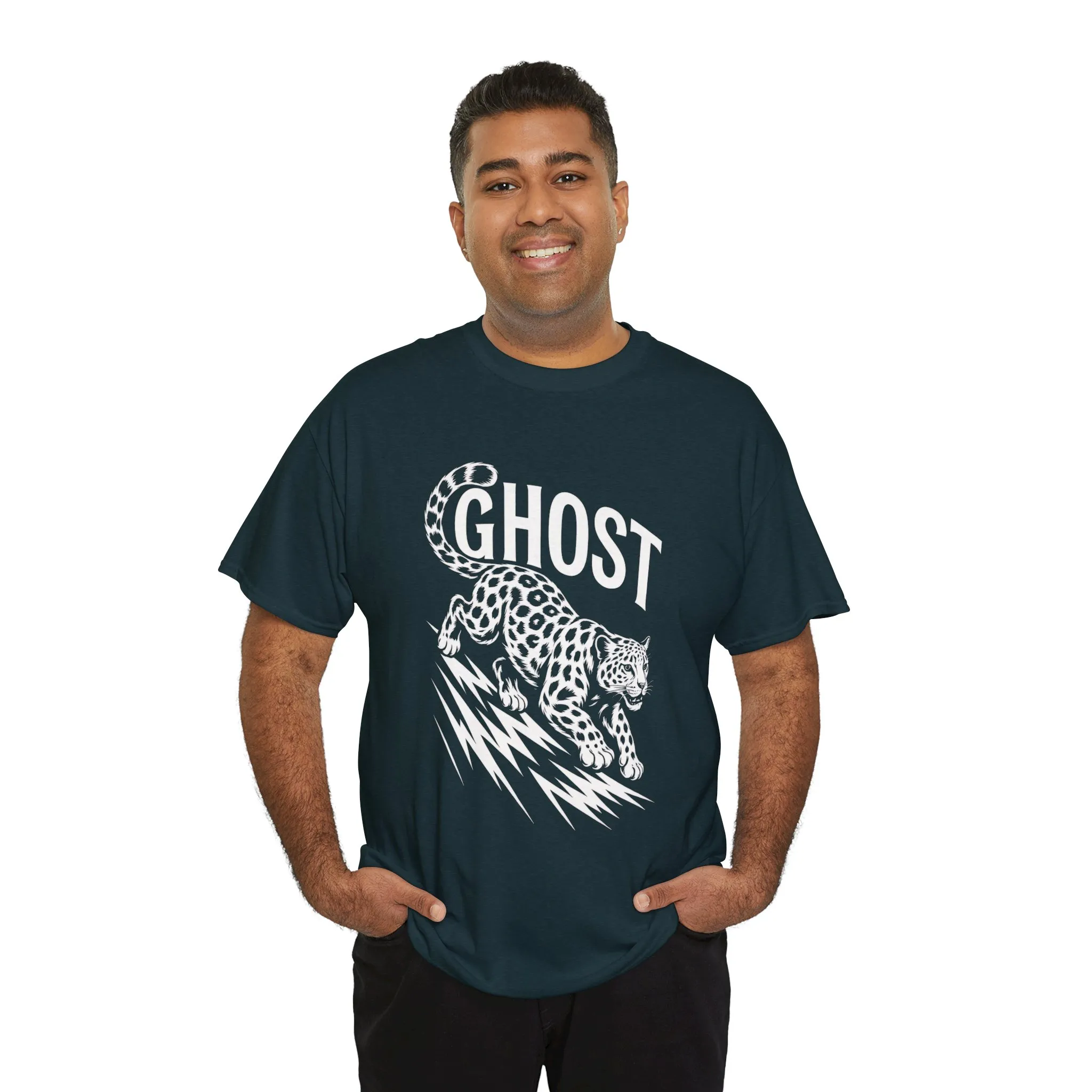 Ghost Leopard Graphic Tee, Mens T-Shirt, Casual Wear, Animal Print Top, Gift for Cat Lovers, Halloween Outfit - Image 33