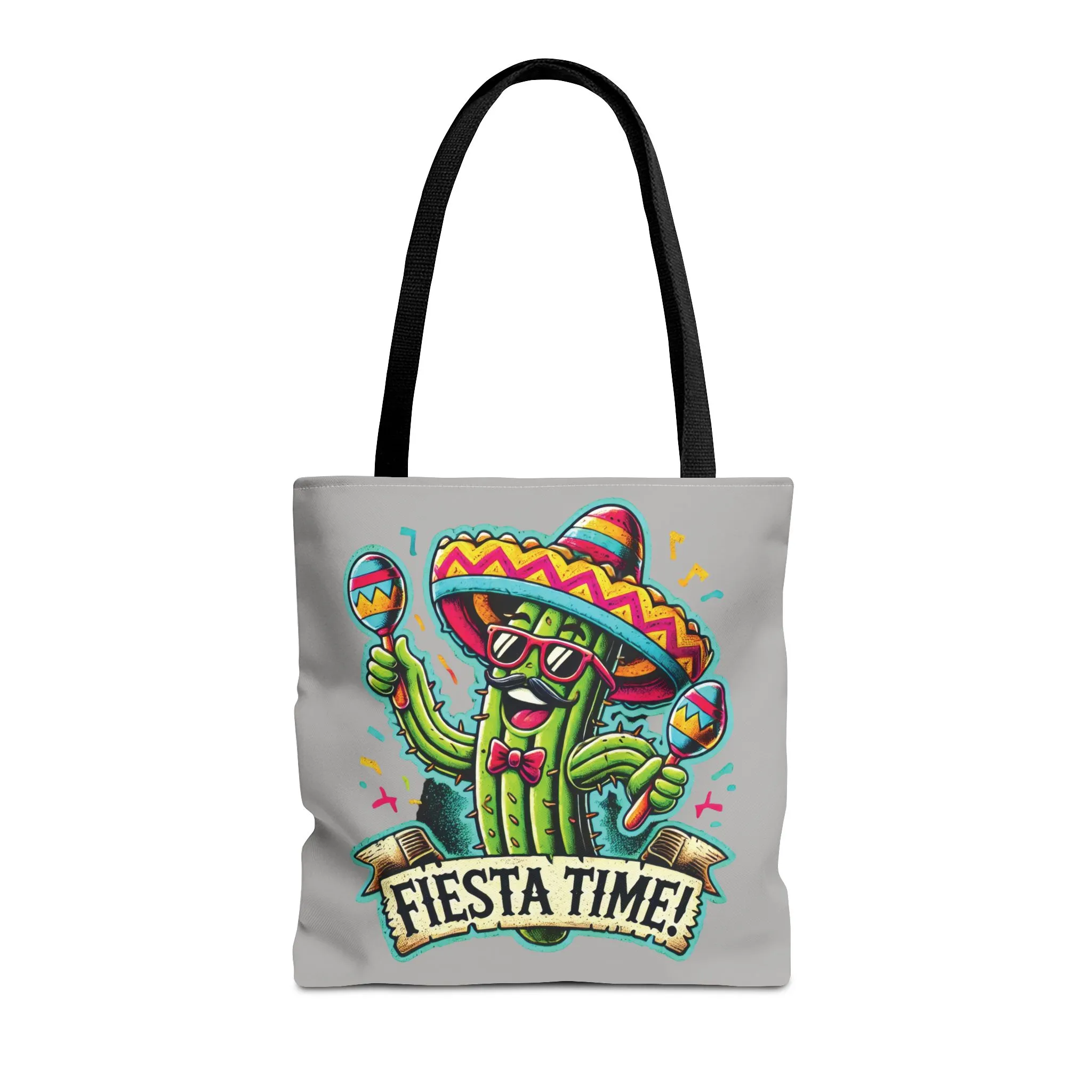 Fiesta Time Cactus Tote Bag, Funny Mexican Party Gift, Sombrero Maracas Print, Cinco de Mayo Bag, Summer Festival Tote, Beach Bag, Shopping - Image 11