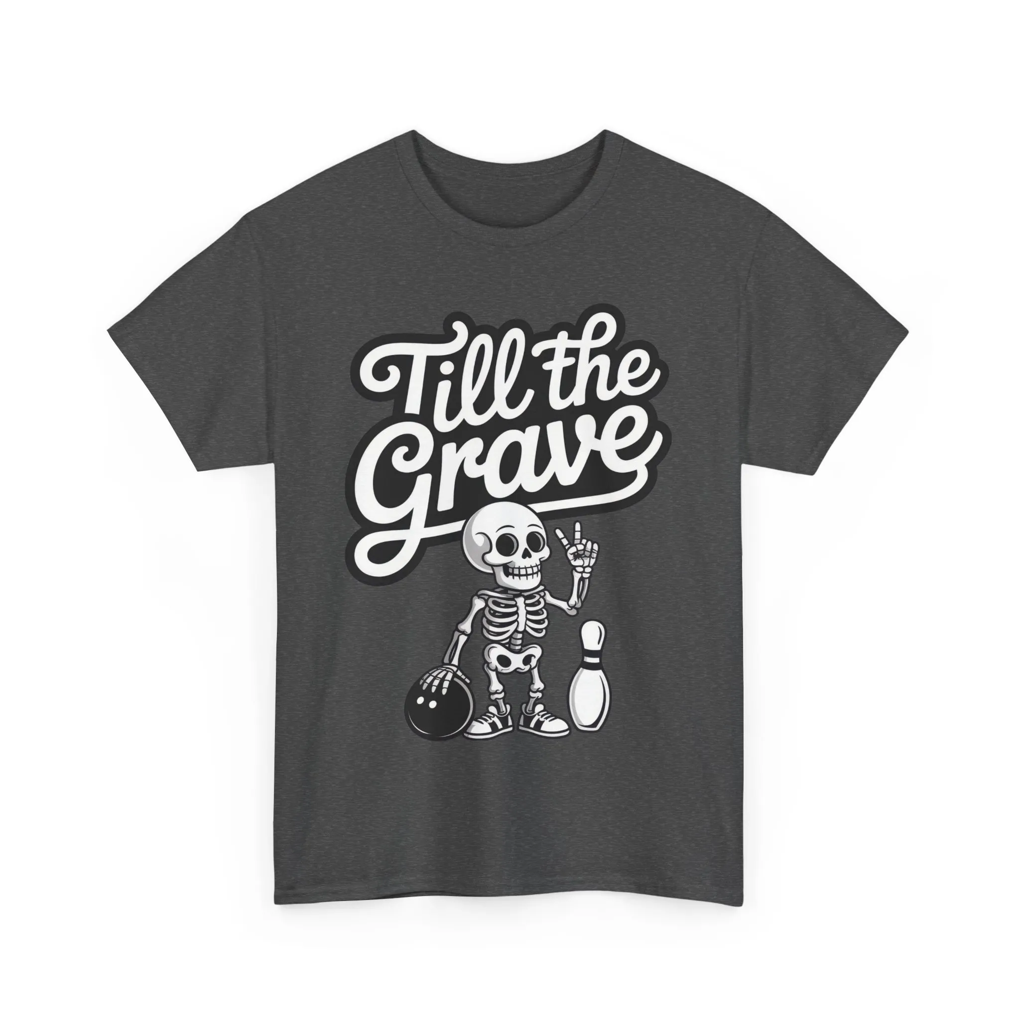 Skeleton Bowling Graphic Tee, Mens Heavy Cotton Tee, Funny Halloween Shirt, Gift for Bowlers, Retro Style Apparel, Casual Wear - Image 13