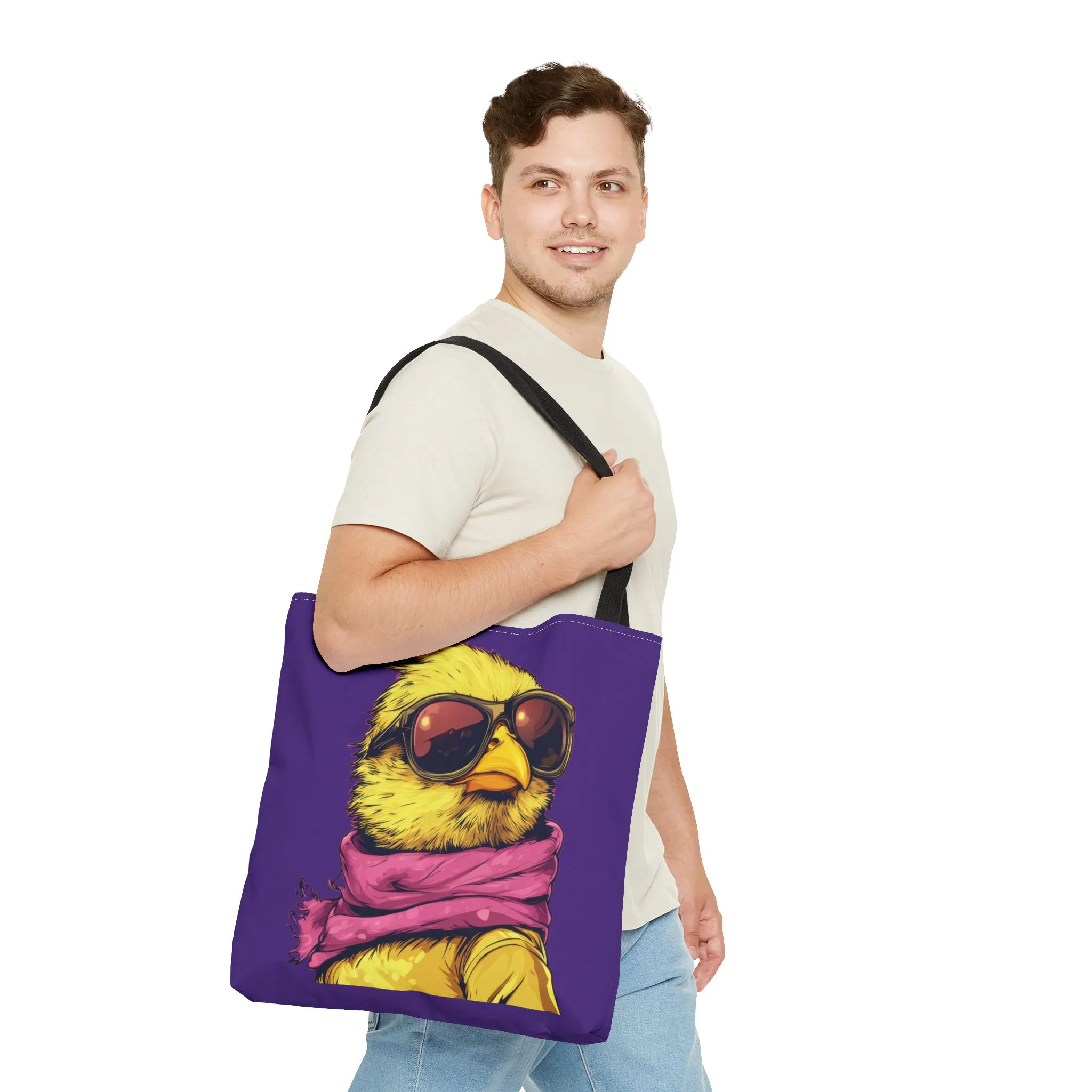 Chic Bird Tote Bag, Trendy Shopping Tote, Eco-friendly Bag, Gift for Animal Lovers, Summer Accessory, Beach Weekender Bag, Large Canvas Bag - Image 4
