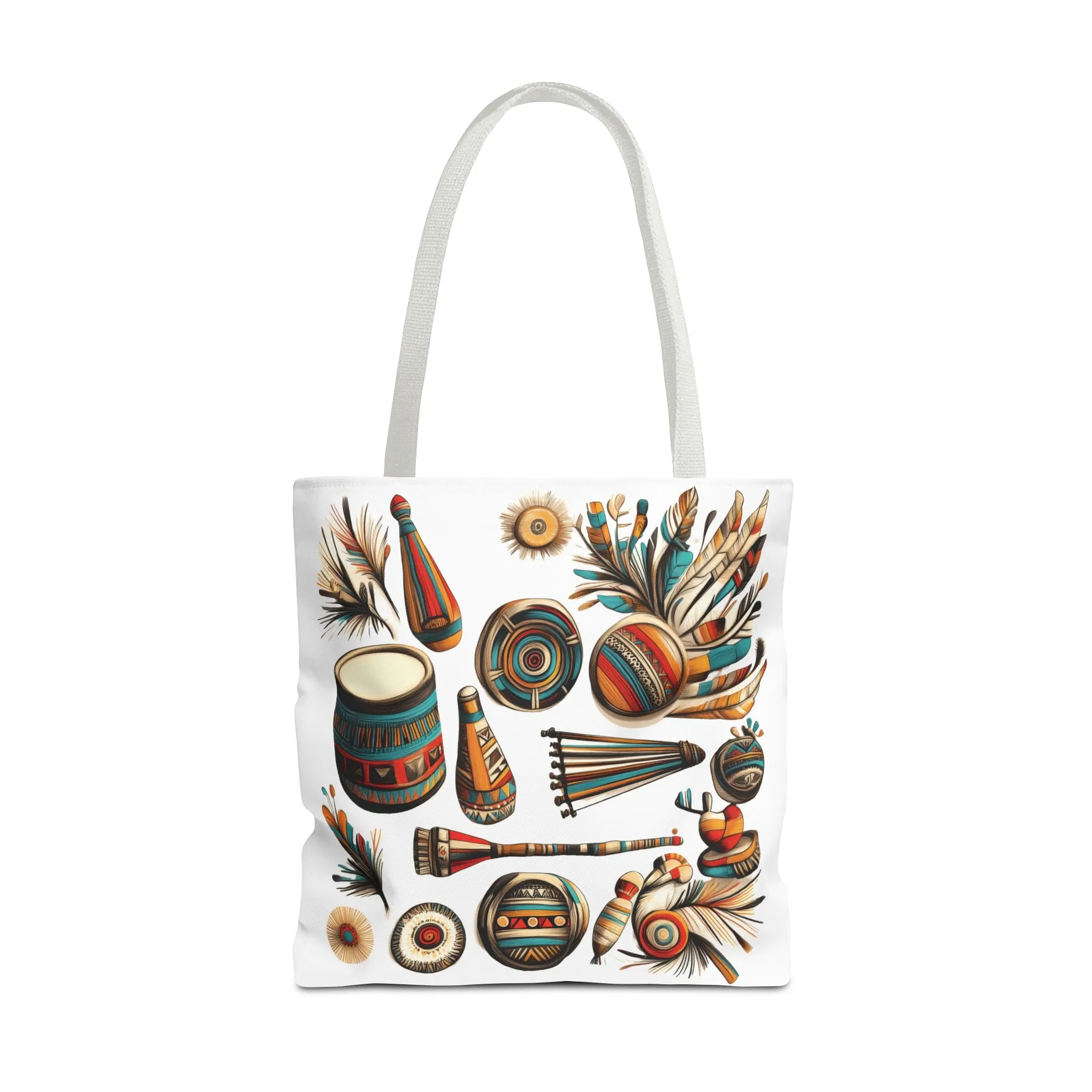 Boho Tribal Music Tote Bag, Ethnic Percussion Instrument Art, Festival Vibes, Shopping Bag, Bohemian Tote, Weekender Bag, Beach Bag, Large Canvas Bag - Image 21