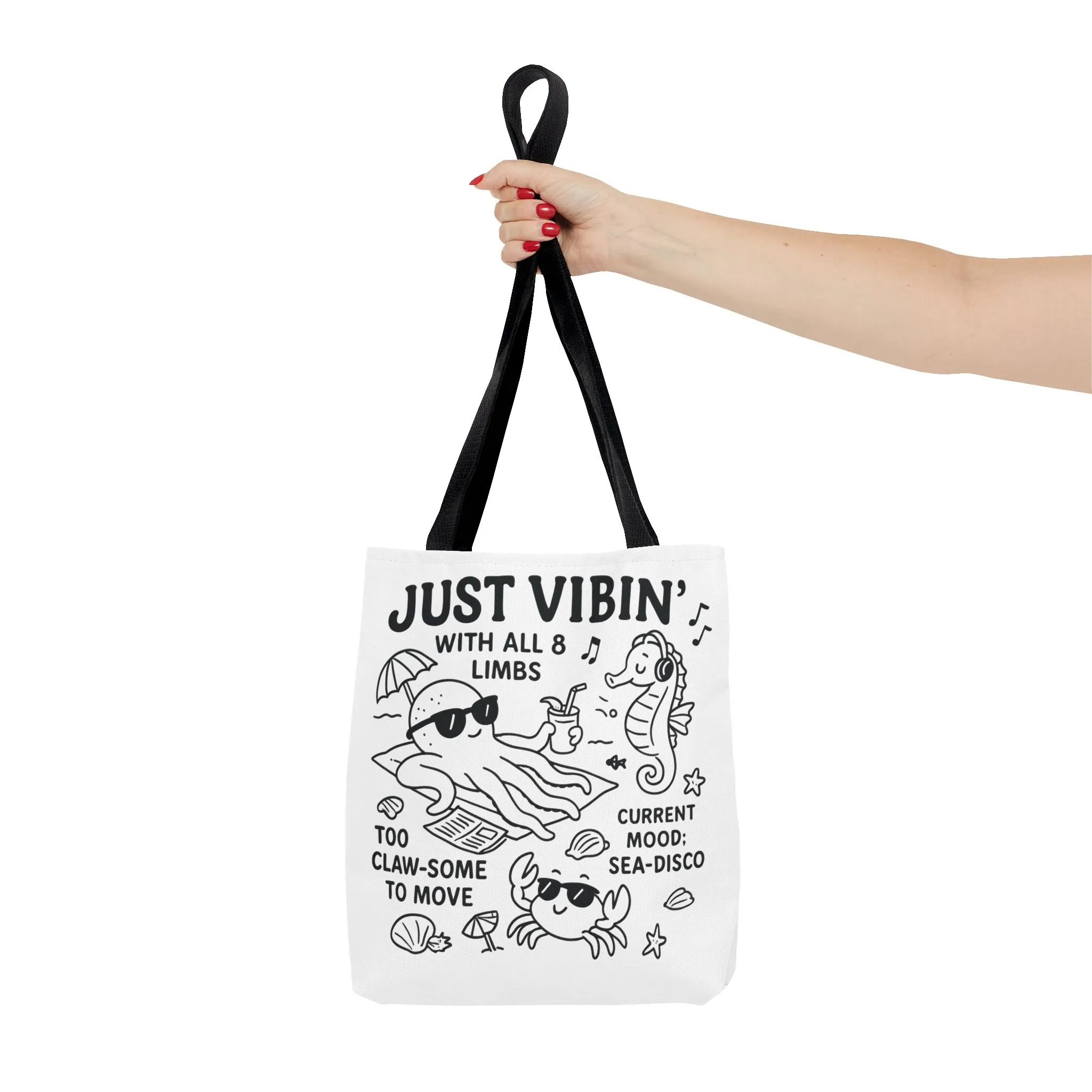 Fun Sea-Themed Tote Bag, Beach Accessories, Summer Vibes, Gift for Ocean Lovers, Reusable Shopping Bag, Cute Beach Tote - Image 9