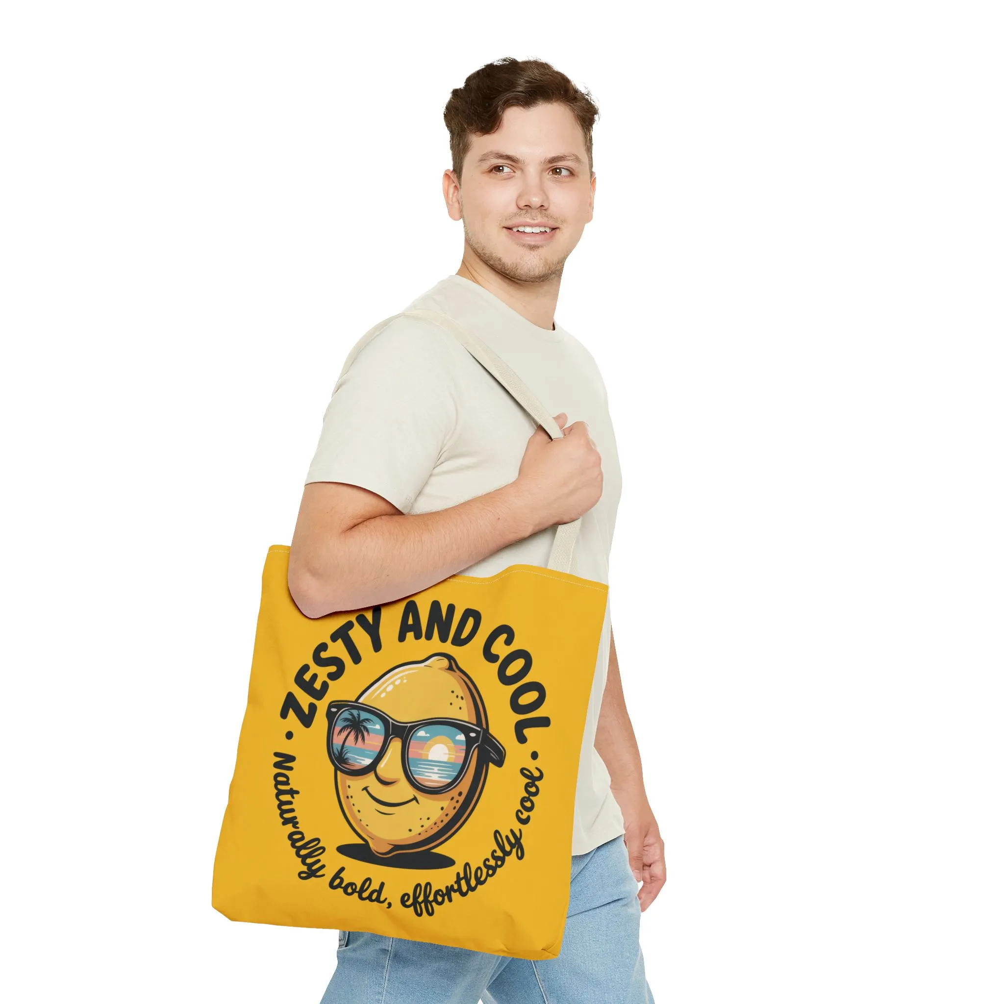 Zesty Lemon Tote Bag - Fun & Bold Carry-All for Everyday Use, Summer, Beach Days, Gifts, Eco-Friendly Shopping, Large Tote Bag - Image 4