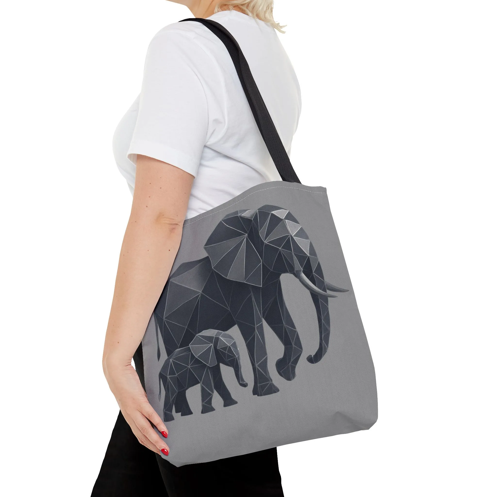 Elephant Geometric Tote Bag, Stylish Sustainable Bag, Boho Accessories, Animal Lover Gift, Canvas Shopping Bag, Beach Tote - Image 14