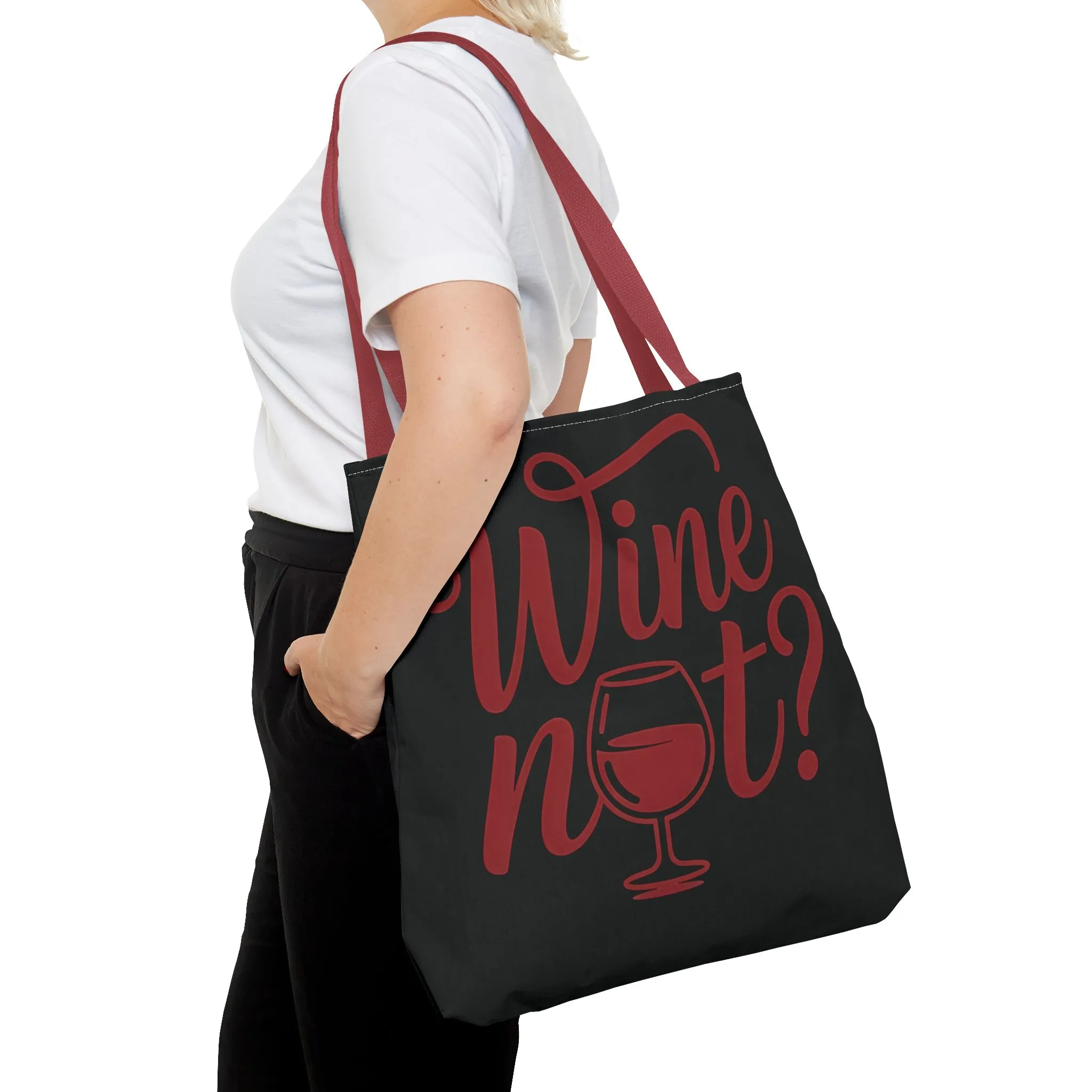 Wine Not? Tote Bag - Fun Wine Lover's Accessory for Parties, Gift for Wine Enthusiasts, Perfect for Grocery or Beach Outings, AOP Design - Image 19