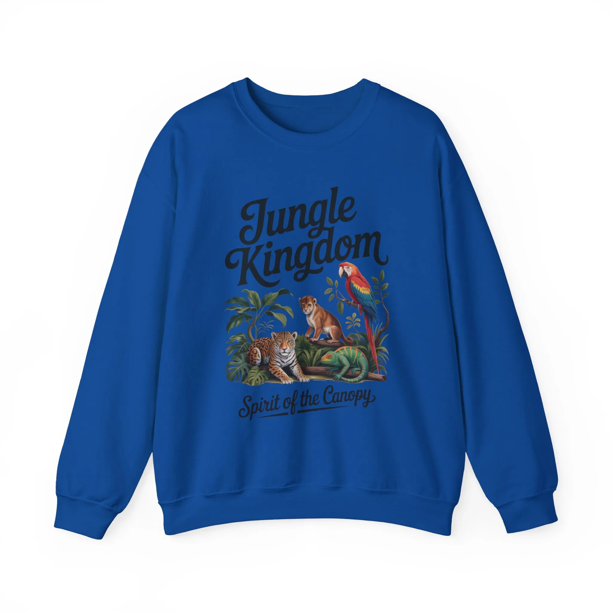 Jungle Kingdom Mens Sweatshirt, Cozy Jungle Crewneck, Nature Lover Gift, Wildlife Artwork, Eco-Conscious Apparel, Animal Enthusiast Clothing - Image 22