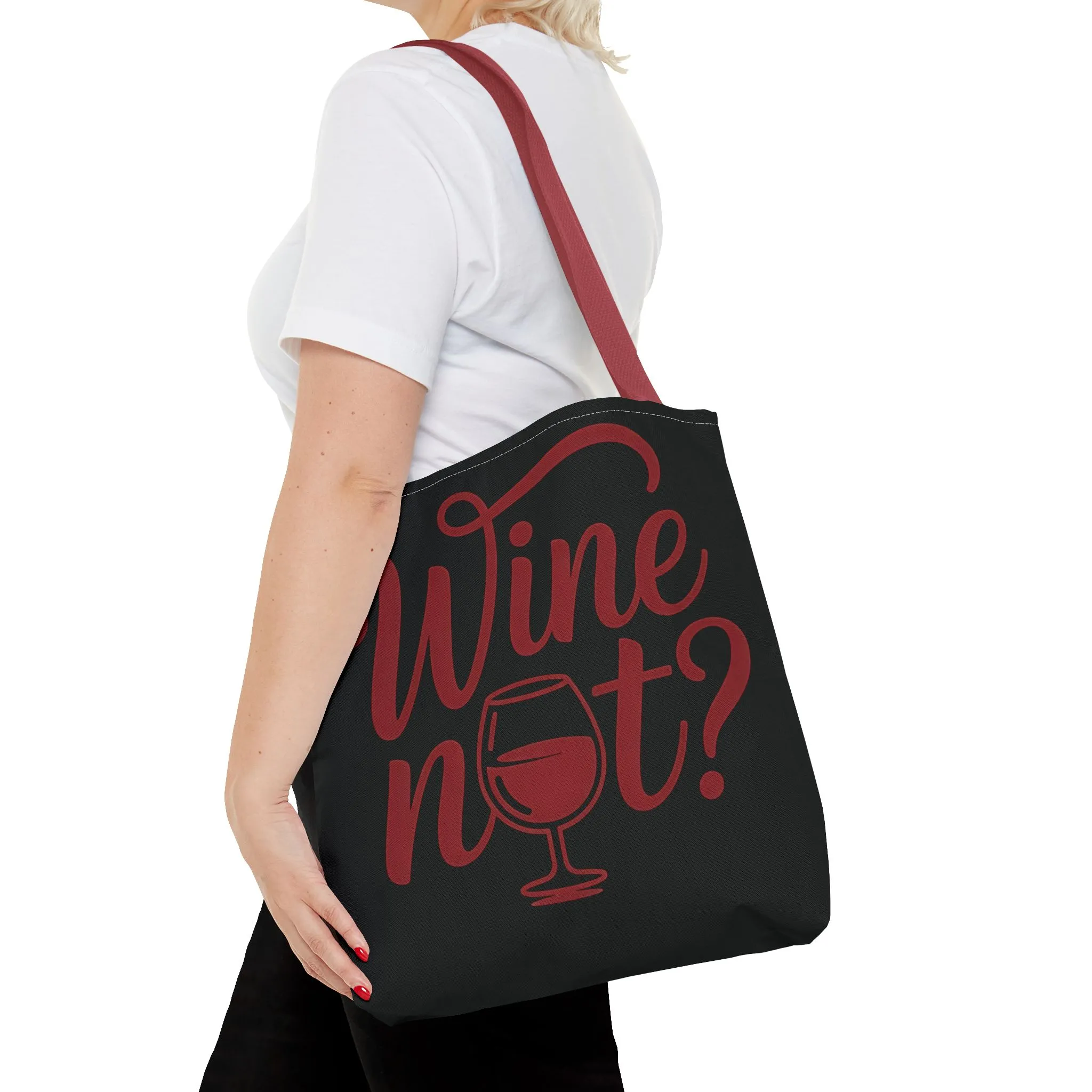Wine Not? Tote Bag - Fun Wine Lover's Accessory for Parties, Gift for Wine Enthusiasts, Perfect for Grocery or Beach Outings, AOP Design - Image 14