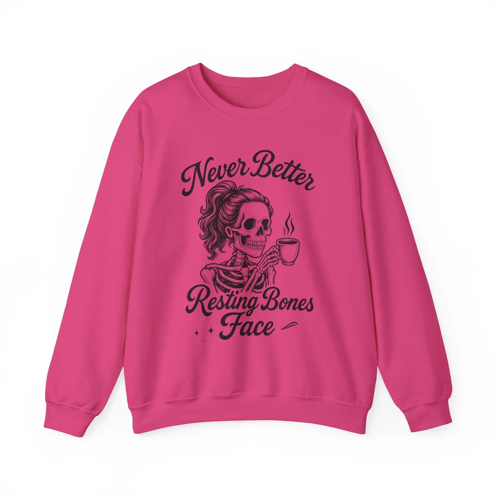 Skull Coffee Lovers Crewneck Sweatshirt, Womens, Perfect for Halloween, Cozy Outfit, Gift for Friends, Relaxing Days, Coffee Enthusiasts - Image 22