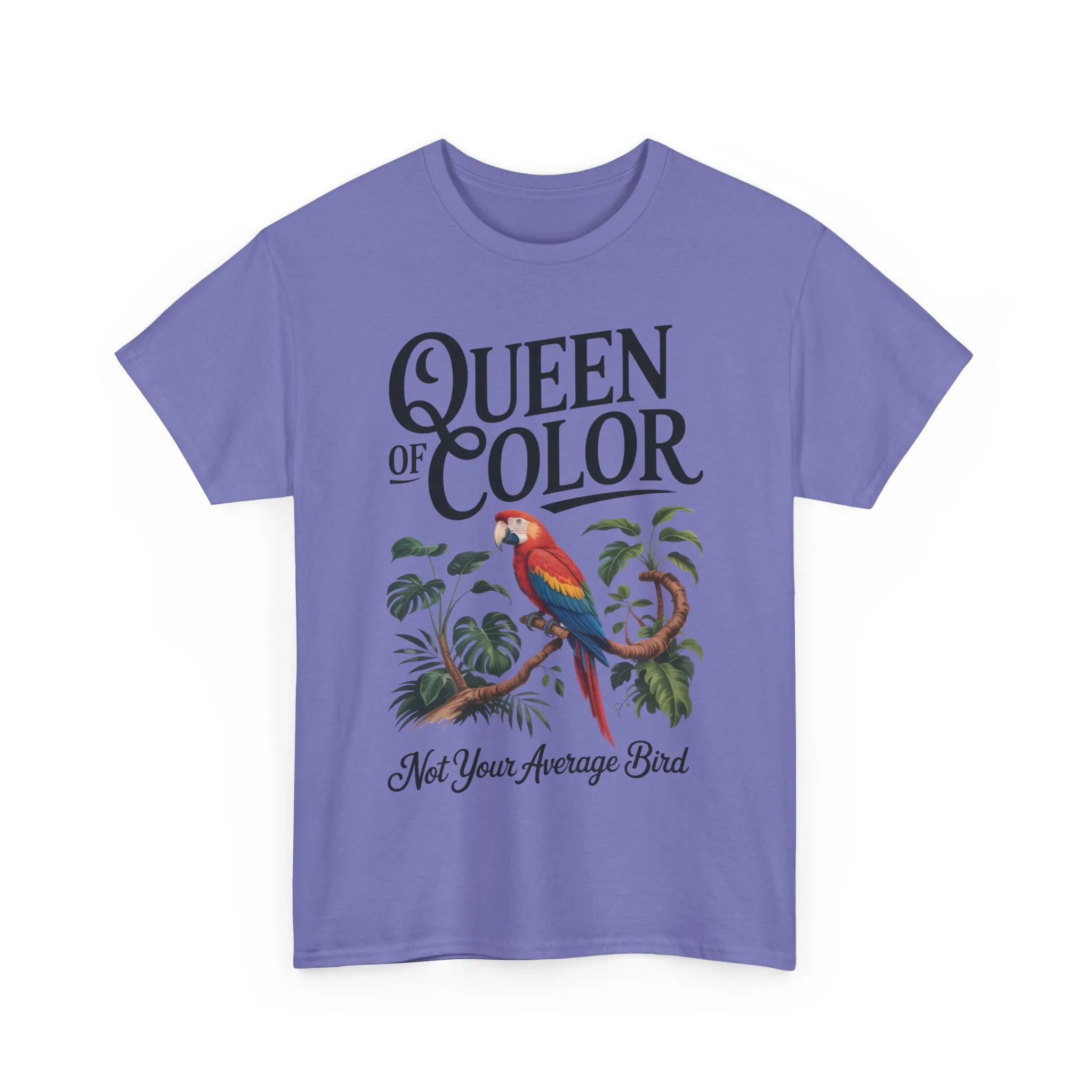 Colorful Queen Womens Tee, Fun Graphic T-Shirt, Casual Wear, Gift for Bird Lovers, Trendy Summer Apparel - Image 19