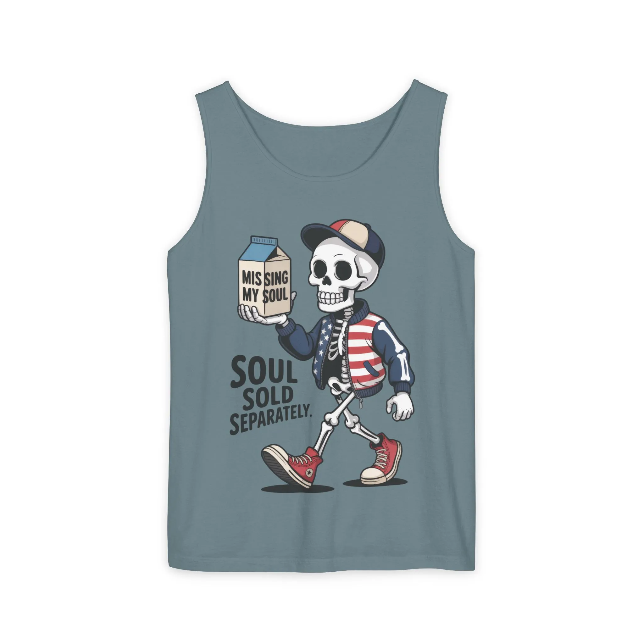 Funny Skeleton Tank Top, Soul Sold Separately Muscle Tee, Missing My Soul Graphic Shirt, Gothic Streetwear Workout Top - Image 27