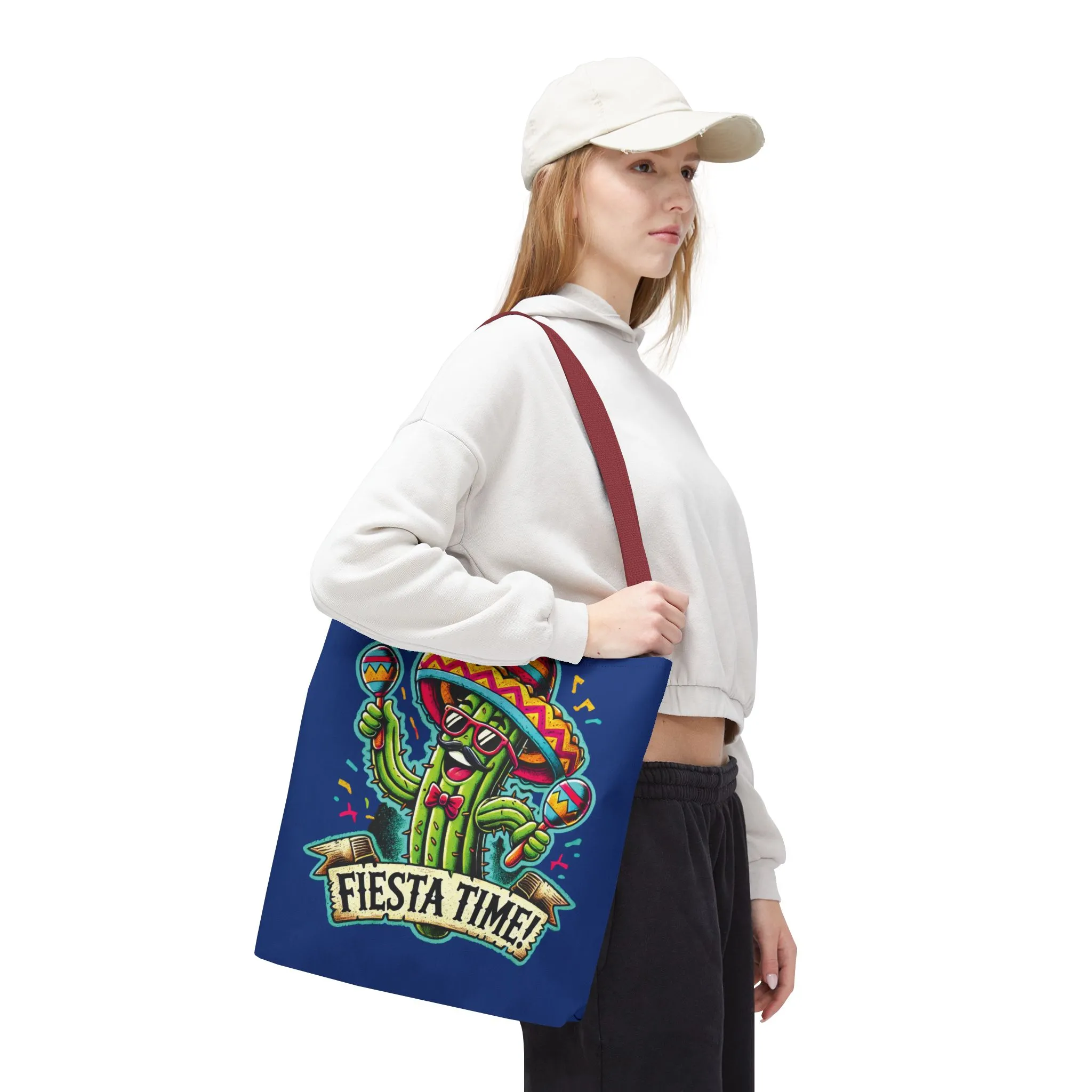 Fiesta Time Cactus Tote Bag, Funny Mexican Party Gift, Sombrero Maracas Print, Cinco de Mayo Bag, Summer Festival Tote, Beach Bag, Shopping - Image 15