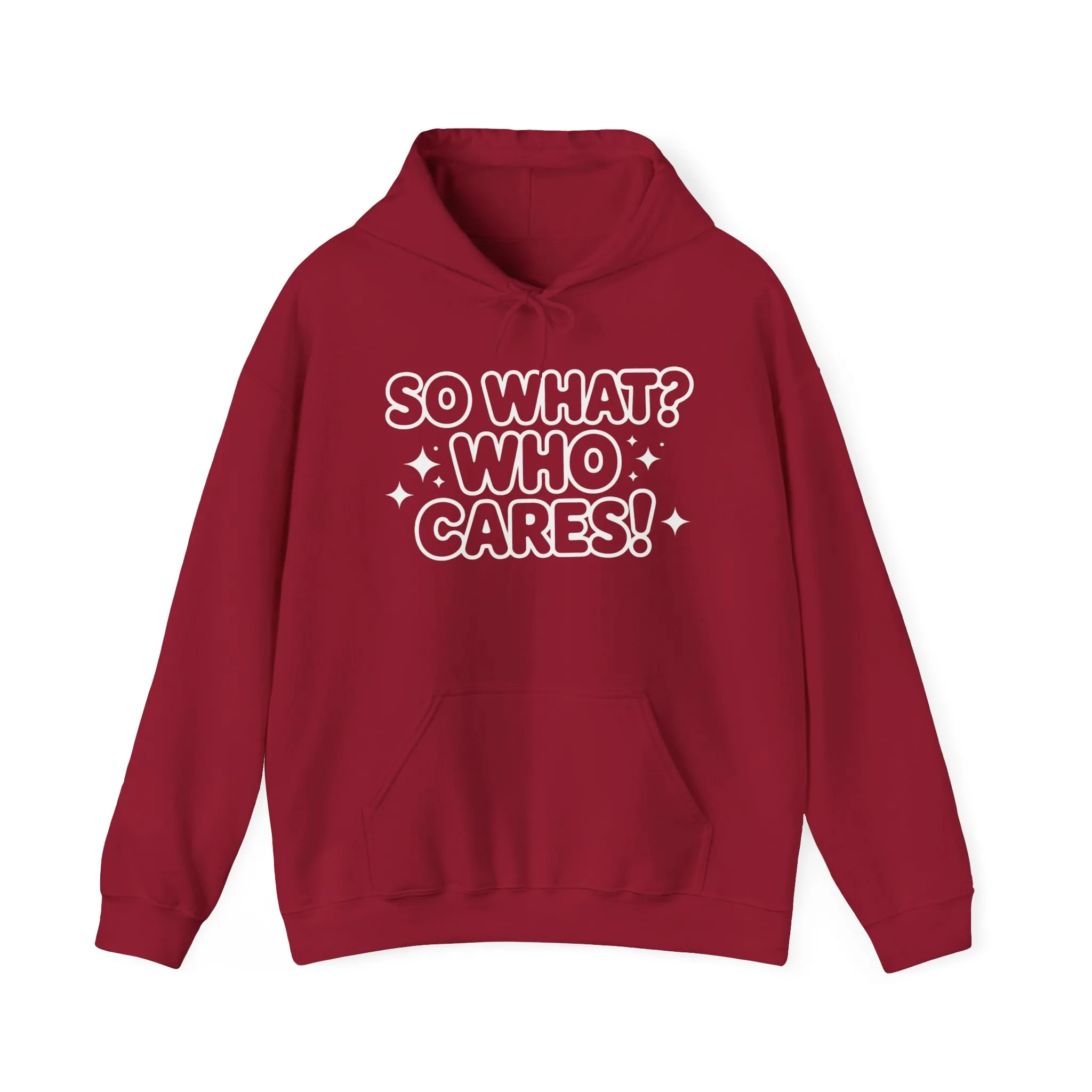 Trendy Womens Hoodie with 'So What? Who Cares!' Print, Casual Wear for Confident Souls, Funny Typography Hoodie, Sassy Graphic Sweater - Image 33