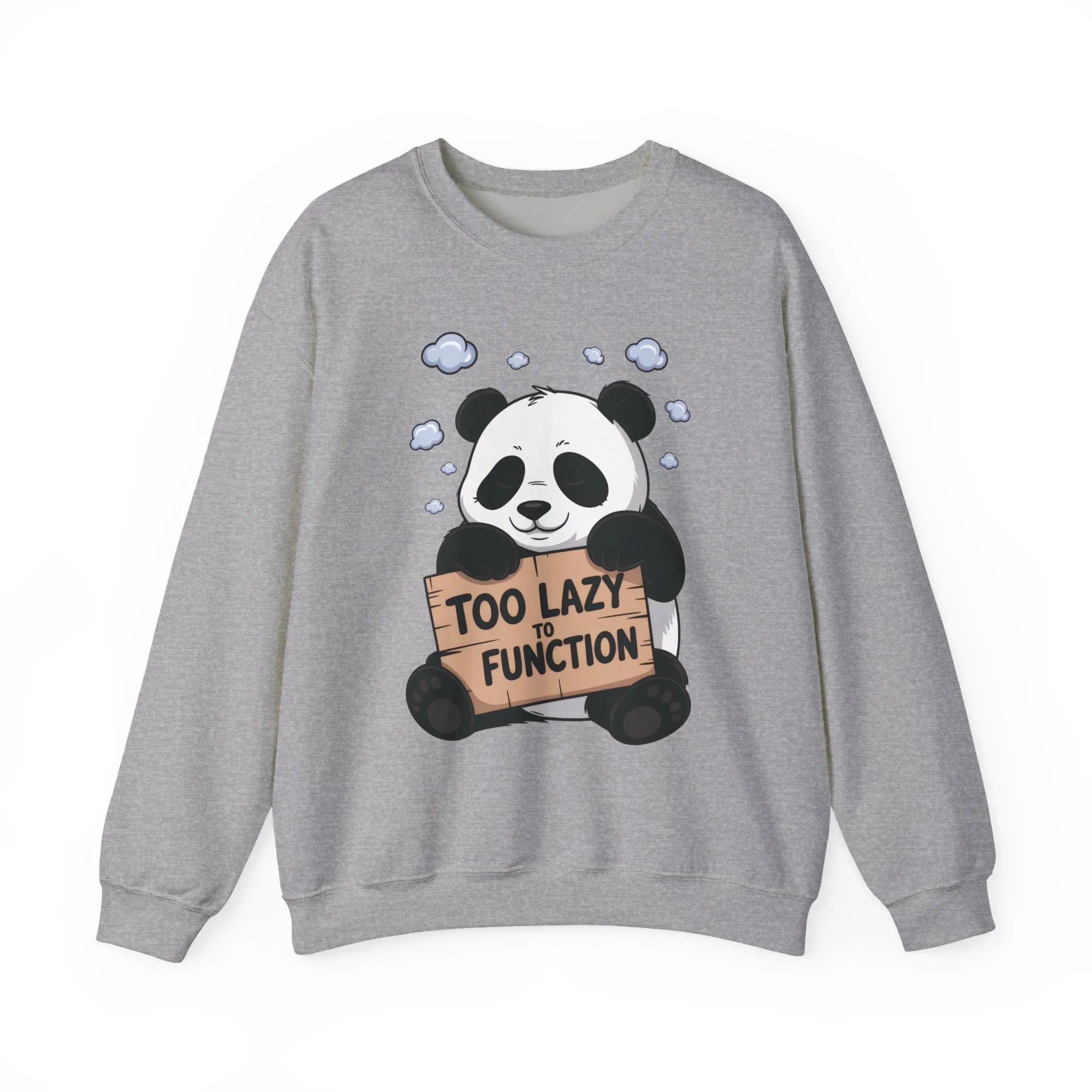 Panda Lazy Crewneck Sweatshirt - Funny Gift for Relaxation, Cute Animal Apparel for Cozy Days, Perfect for Fall and Winter - Image 10