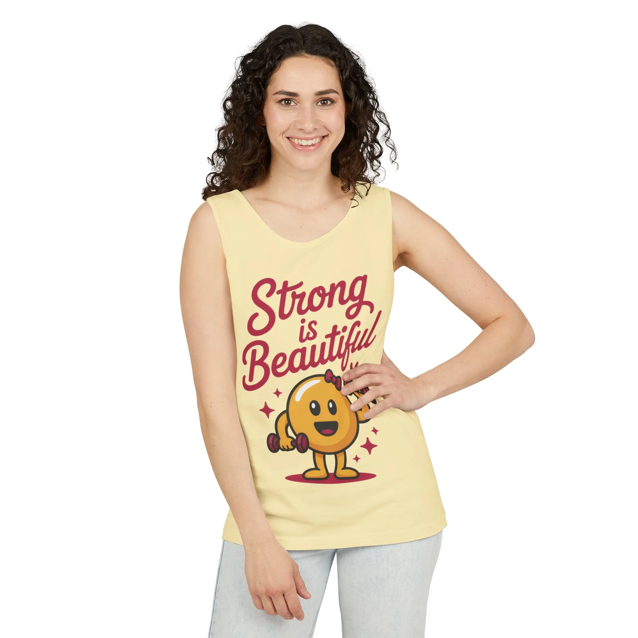 Strong is Beautiful Womens Tank Top, Cute Fitness and Gym Motivation Shirt, Workout Shirt, Exercise Top, Gift for Her, SummerActivewear