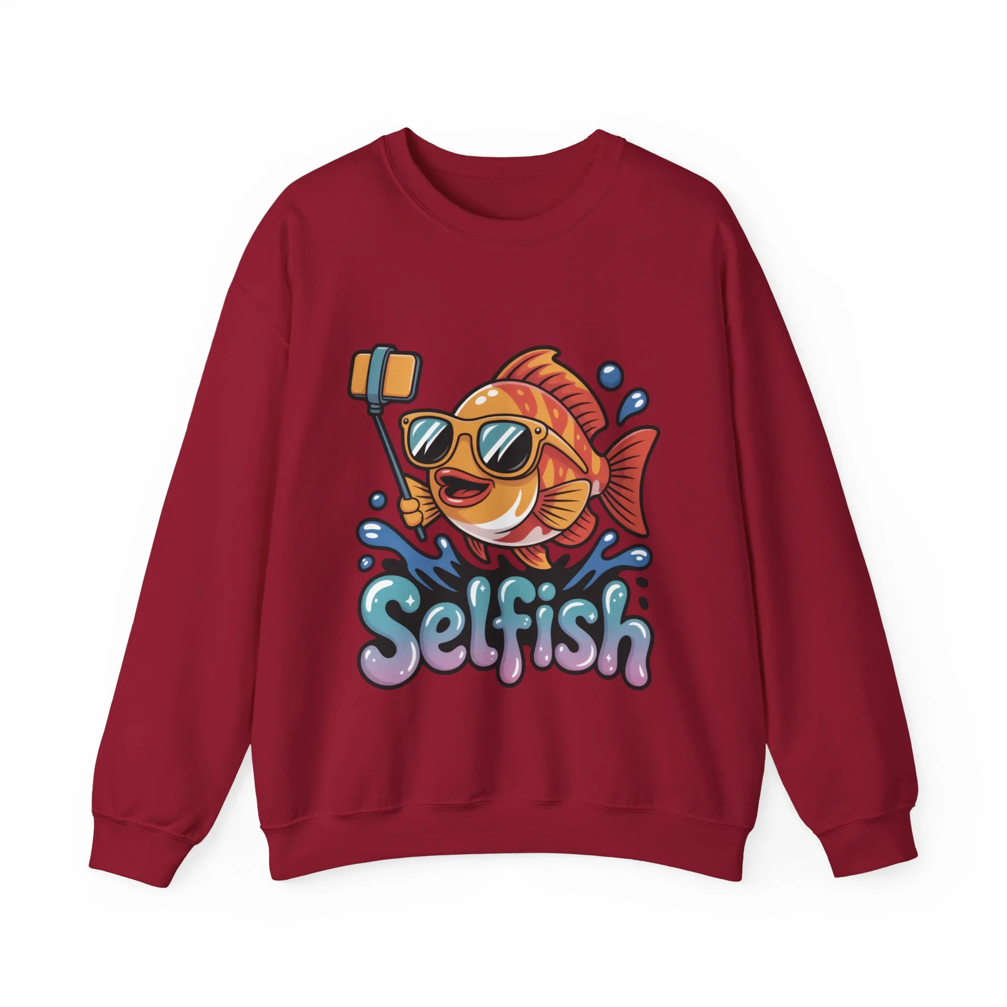 Selfish Womens Sweatshirt, Funny Selfie Pullover, Cute Ocean Pun Sweater, Playful Sea Life Gift, Fun Gift for Fish Lovers, Fishing Apparel - Image 34