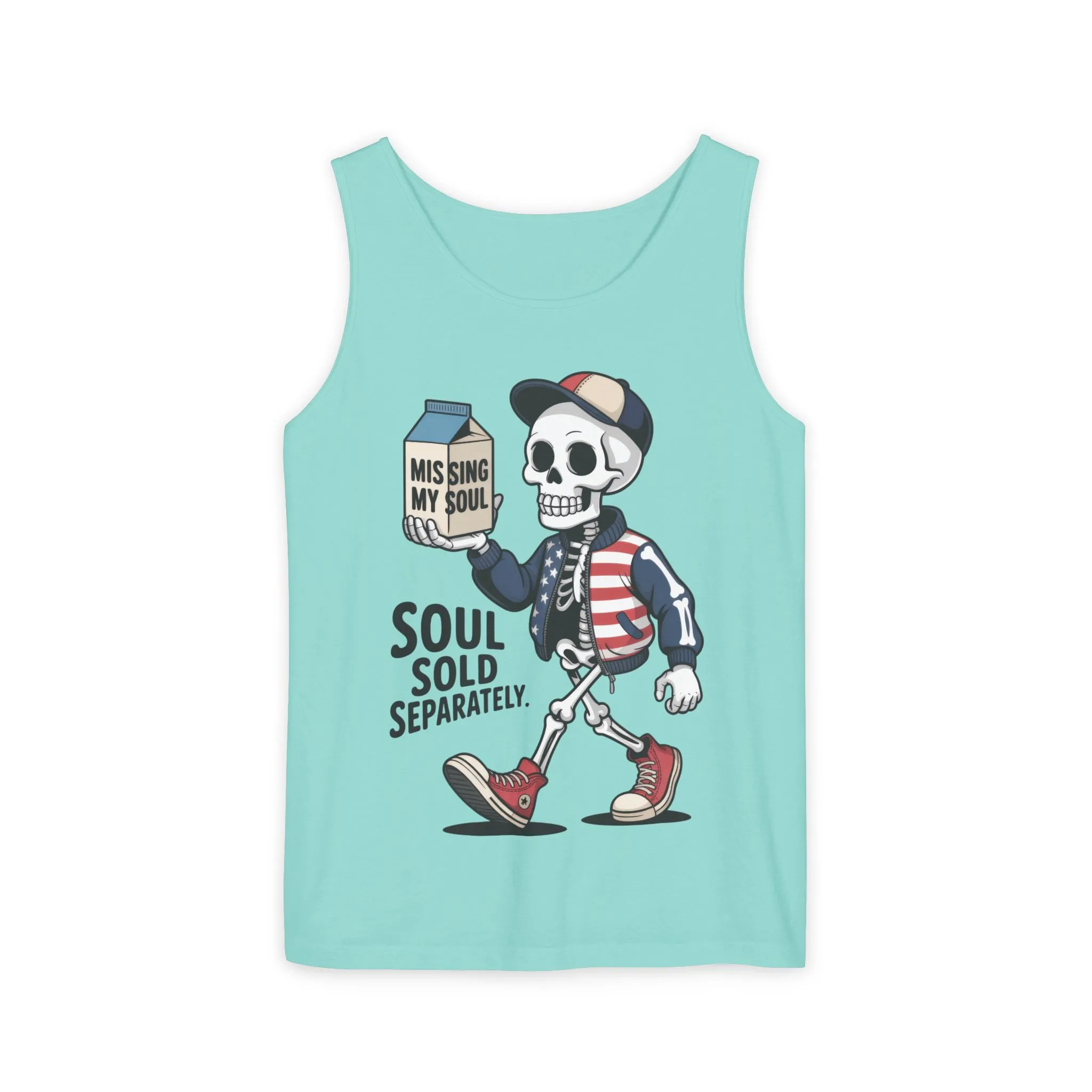 Funny Skeleton Tank Top, Soul Sold Separately Muscle Tee, Missing My Soul Graphic Shirt, Gothic Streetwear Workout Top - Image 23