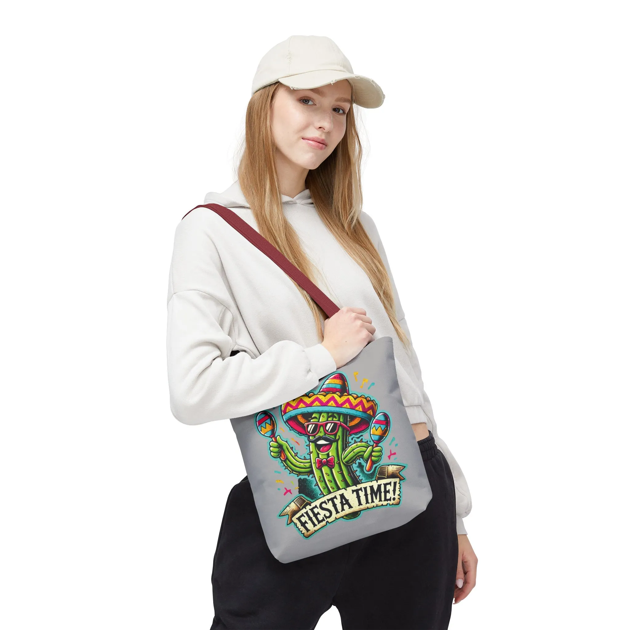 Fiesta Time Cactus Tote Bag, Funny Mexican Party Gift, Sombrero Maracas Print, Cinco de Mayo Bag, Summer Festival Tote, Beach Bag, Shopping - Image 20