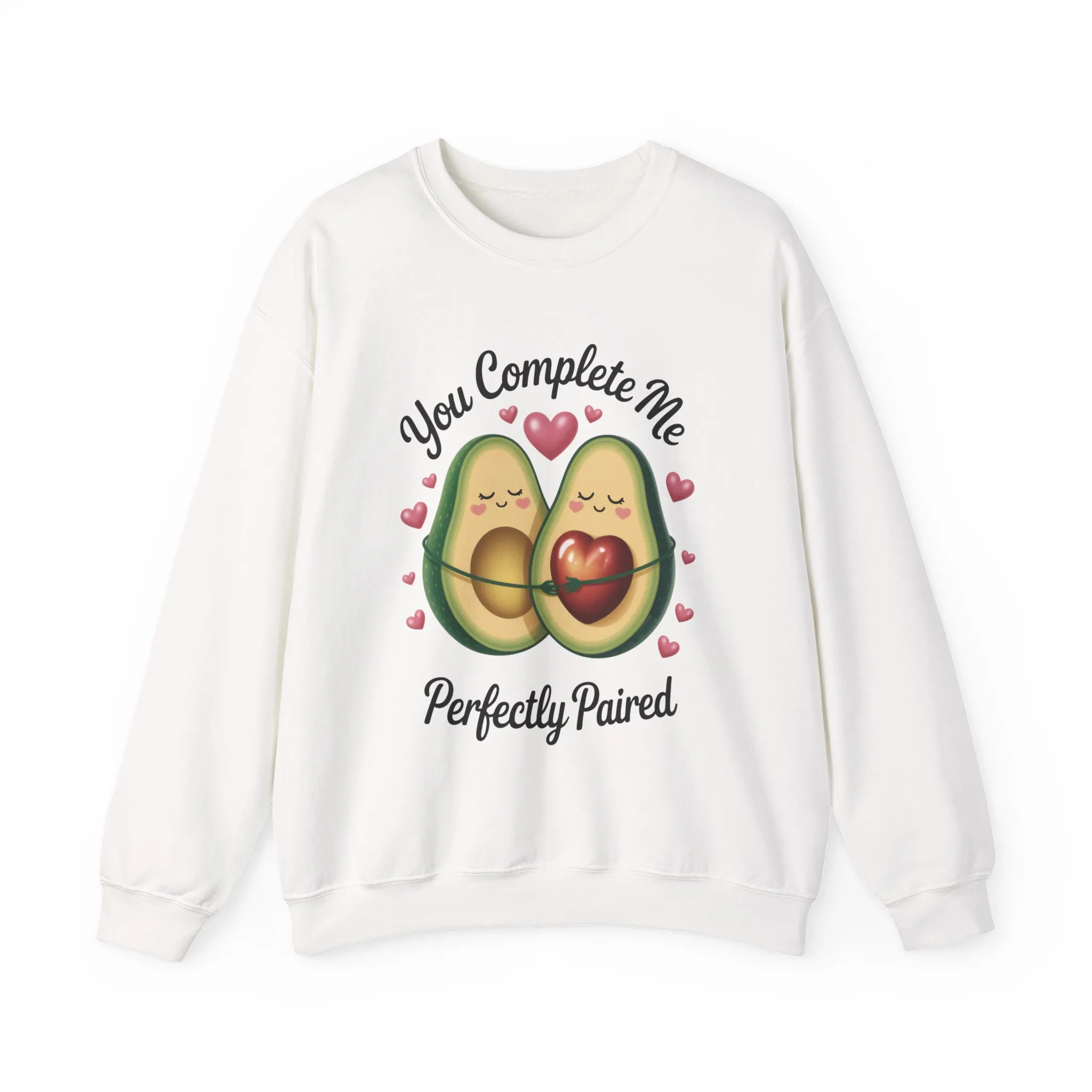 Cute Avocado Love Crewneck Sweatshirt, Sweatshirt for Couples, Perfect Gift for Valentines Day, Cozy Apparel, Avocado Lover Gift - Image 4