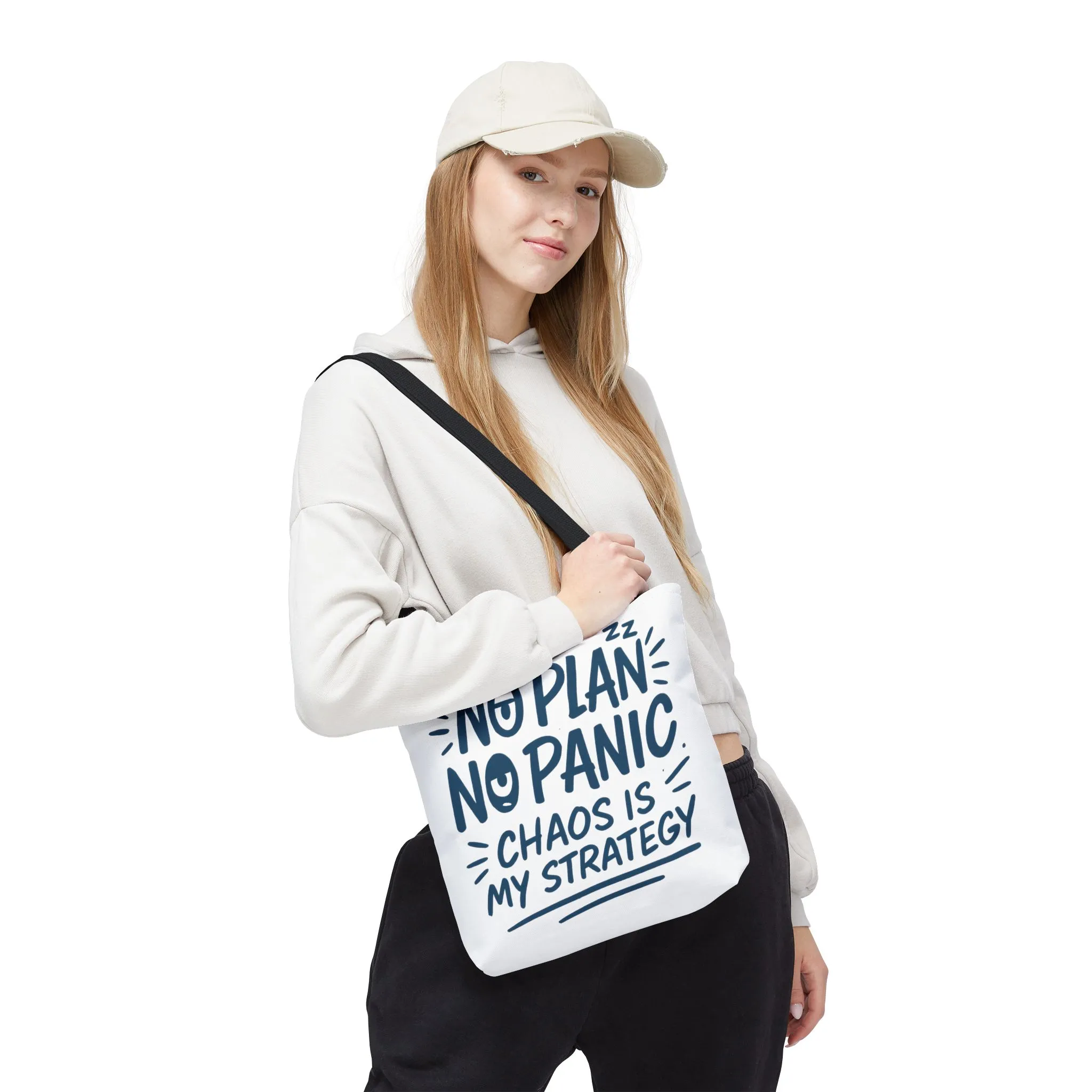 Funny Quote Tote Bag, Reusable Grocery Bag, Gift for Students, Beach Tote, Everyday Tote, Chaos Strategy Bag, Unique Shopping Bag - Image 10