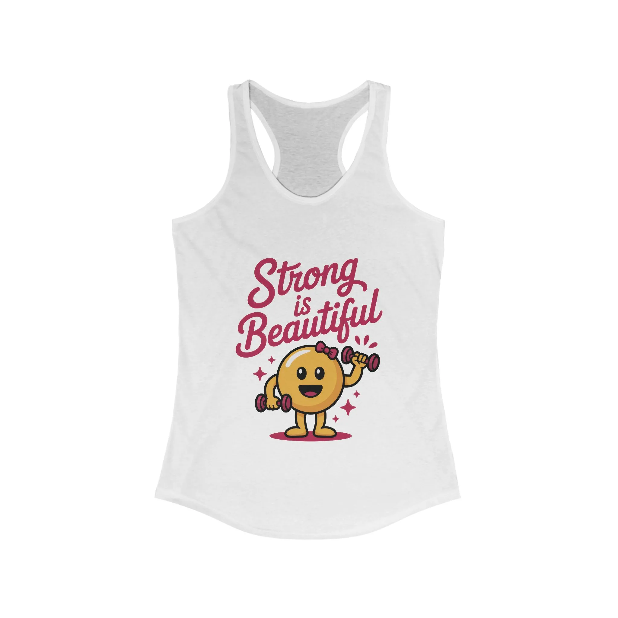 Strong is Beautiful Womens Tank Top, Cute Fitness and Gym Motivation Shirt, Workout Shirt, Exercise Top, Gift for Her - Image 3