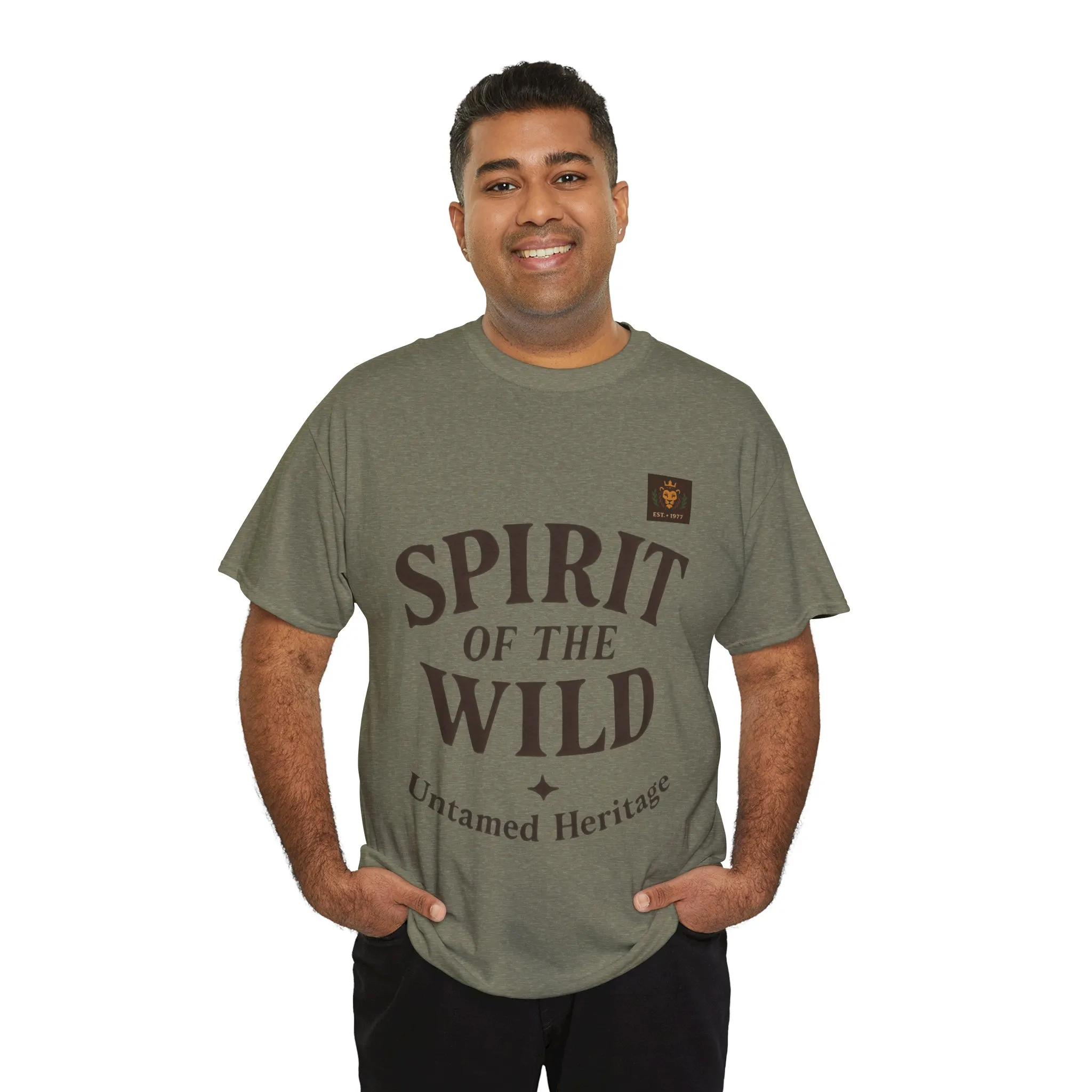 Spirit of the Wild Mens Heavy Cotton Tee, Nature Lover Gift, Outdoor Adventure Shirt, Unisex Tee, Casual Wear, Unique Graphic Apparel - Image 19