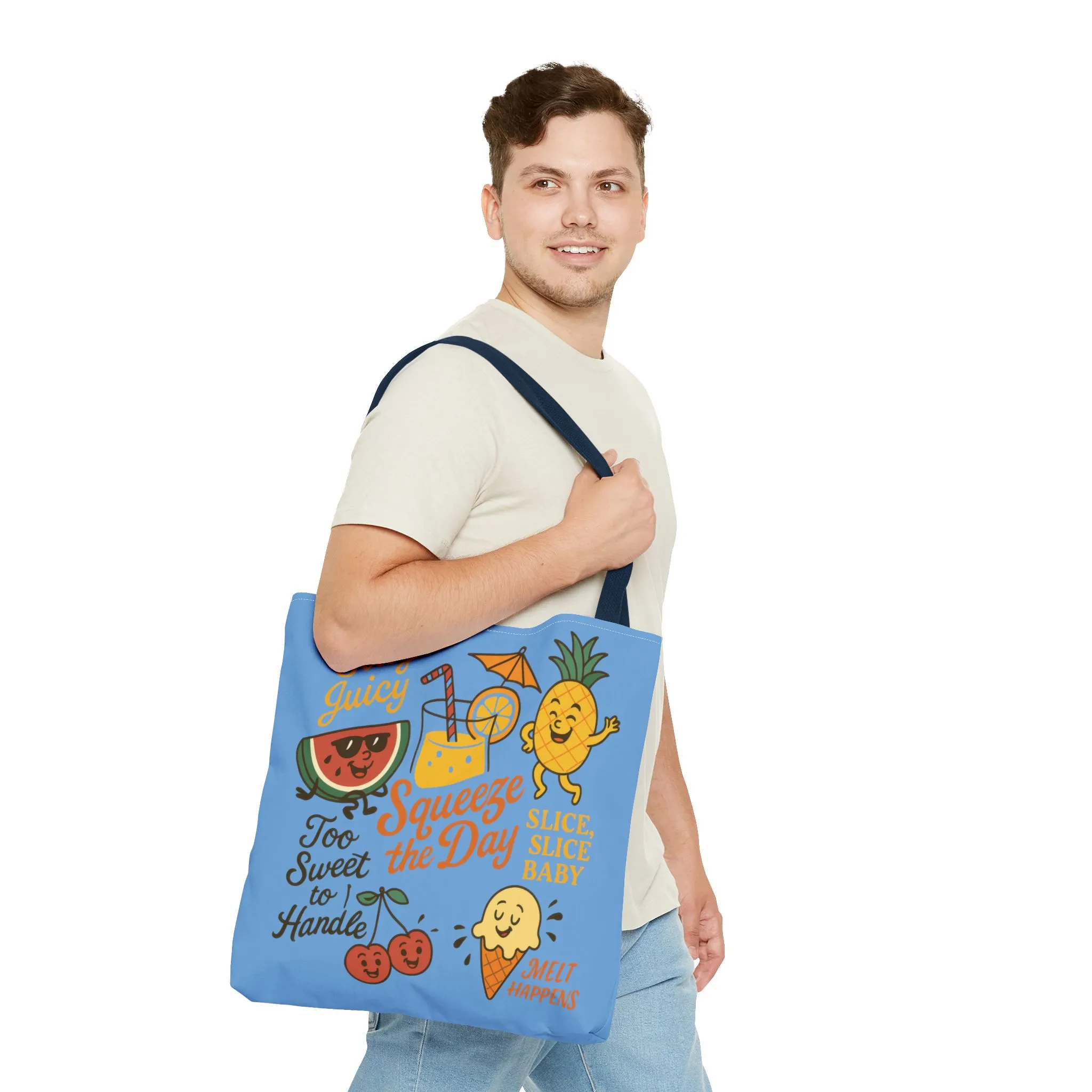 Juicy Summer Tote Bag, Fun Beach Carryall, Perfect for Grocery Shopping, Reusable Market Tote, Cute Gift for Fruit Lovers, Large Tote Bag - Image 4