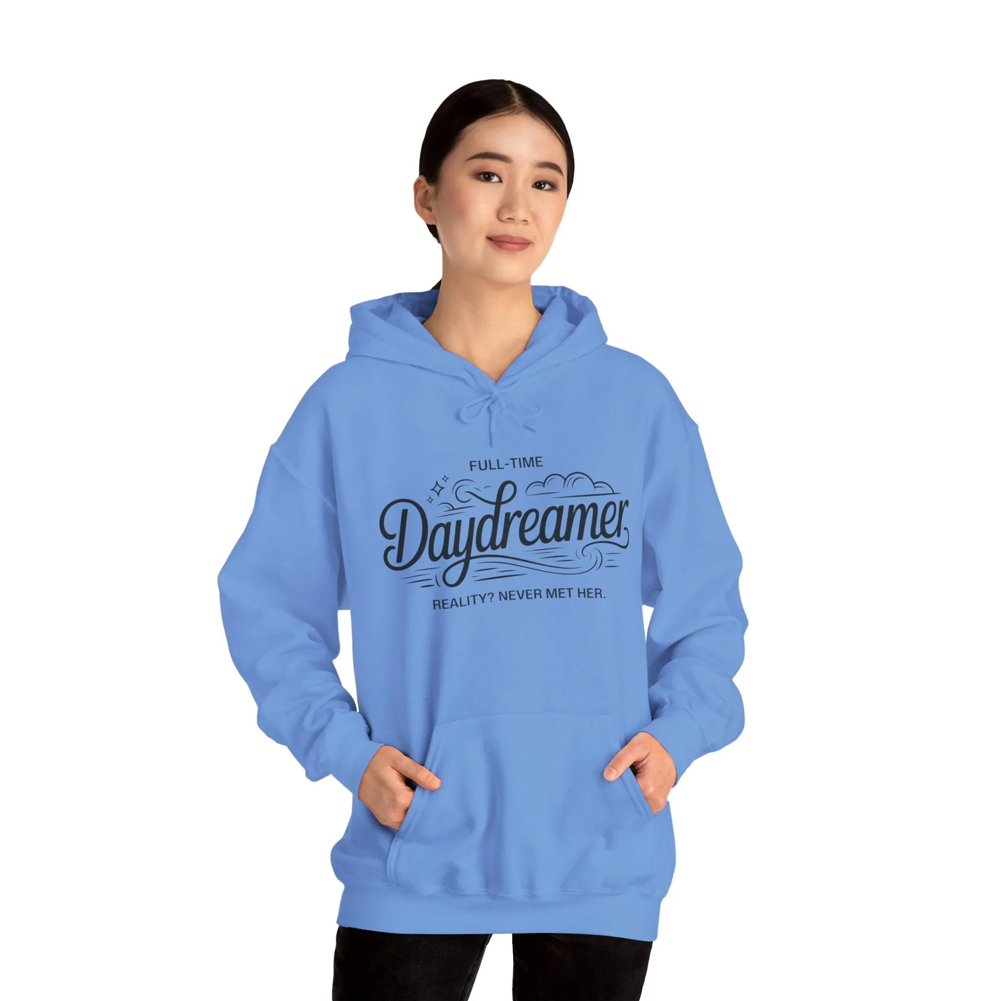 Womens Hooded Sweatshirt, Daydreamer Hoodie, Funny Full-Time Dreamer Graphic Sweatshirt, Reality Never Met Her Cozy Quote Hoodie - Image 19