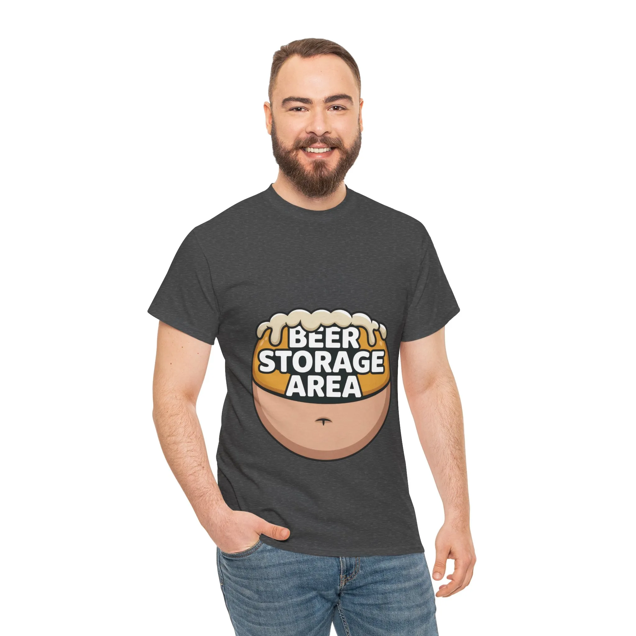 Funny Beer Belly T-Shirt, Beer Storage Area Graphic Tee for Men, Dad Bod Humor Shirt, Beer Lovers Gift, Drinking Gift, Party Apparel - Image 14