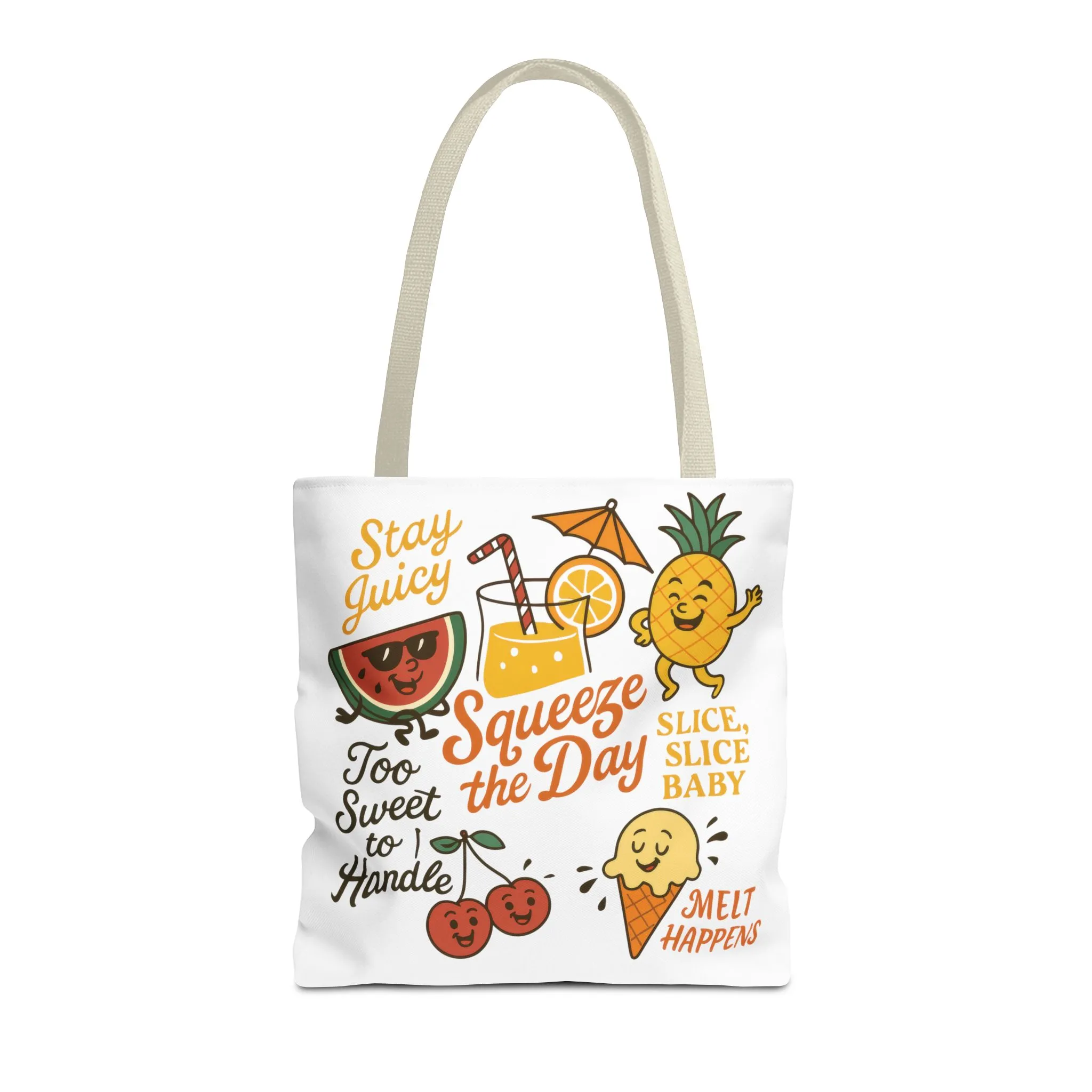 Juicy Summer Tote Bag, Fun Beach Carryall, Perfect for Grocery Shopping, Reusable Market Tote, Cute Gift for Fruit Lovers, Large Tote Bag - Image 11