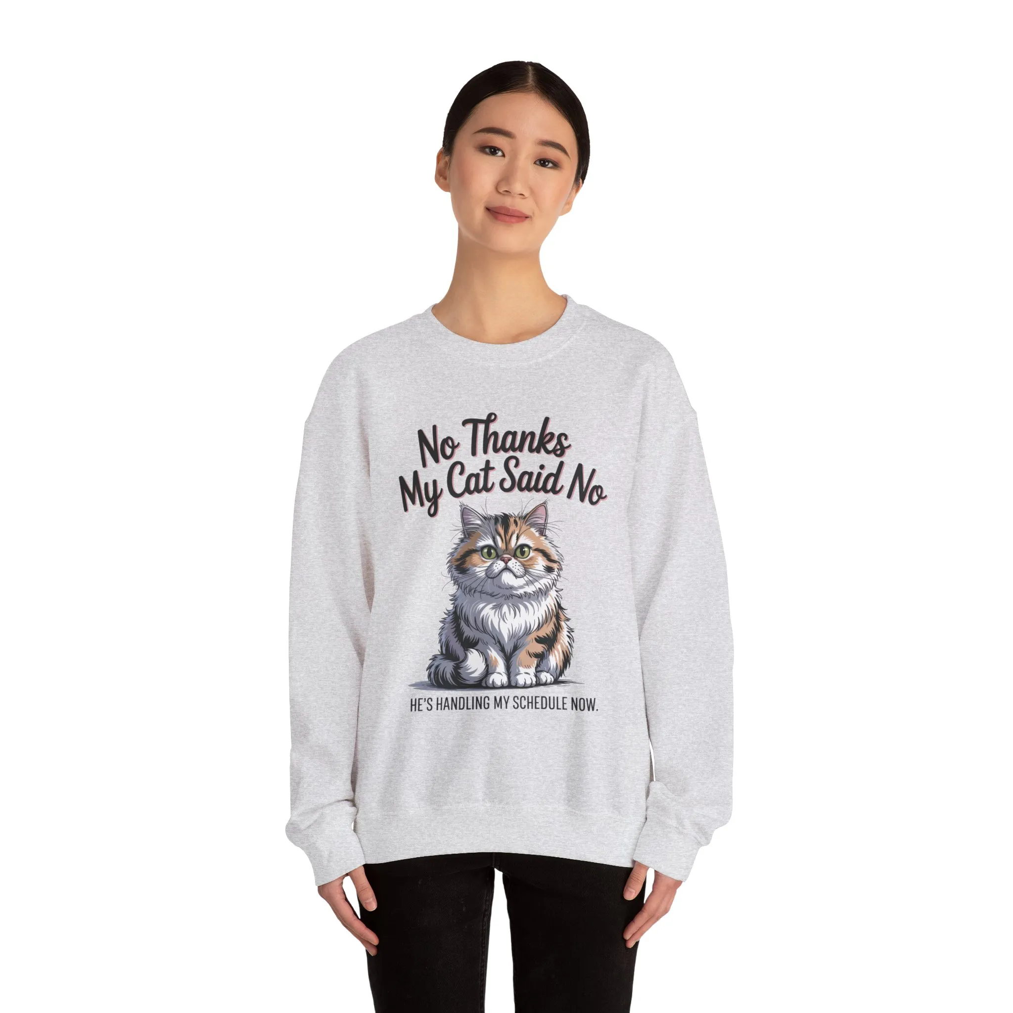 Funny Cat Crewneck Sweatshirt - Ideal Gift for Cat Lovers, Cozy Animal Sweater, Novelty Pet Lover Gift, Cute Cat-Themed Apparel, [...] - Image 8