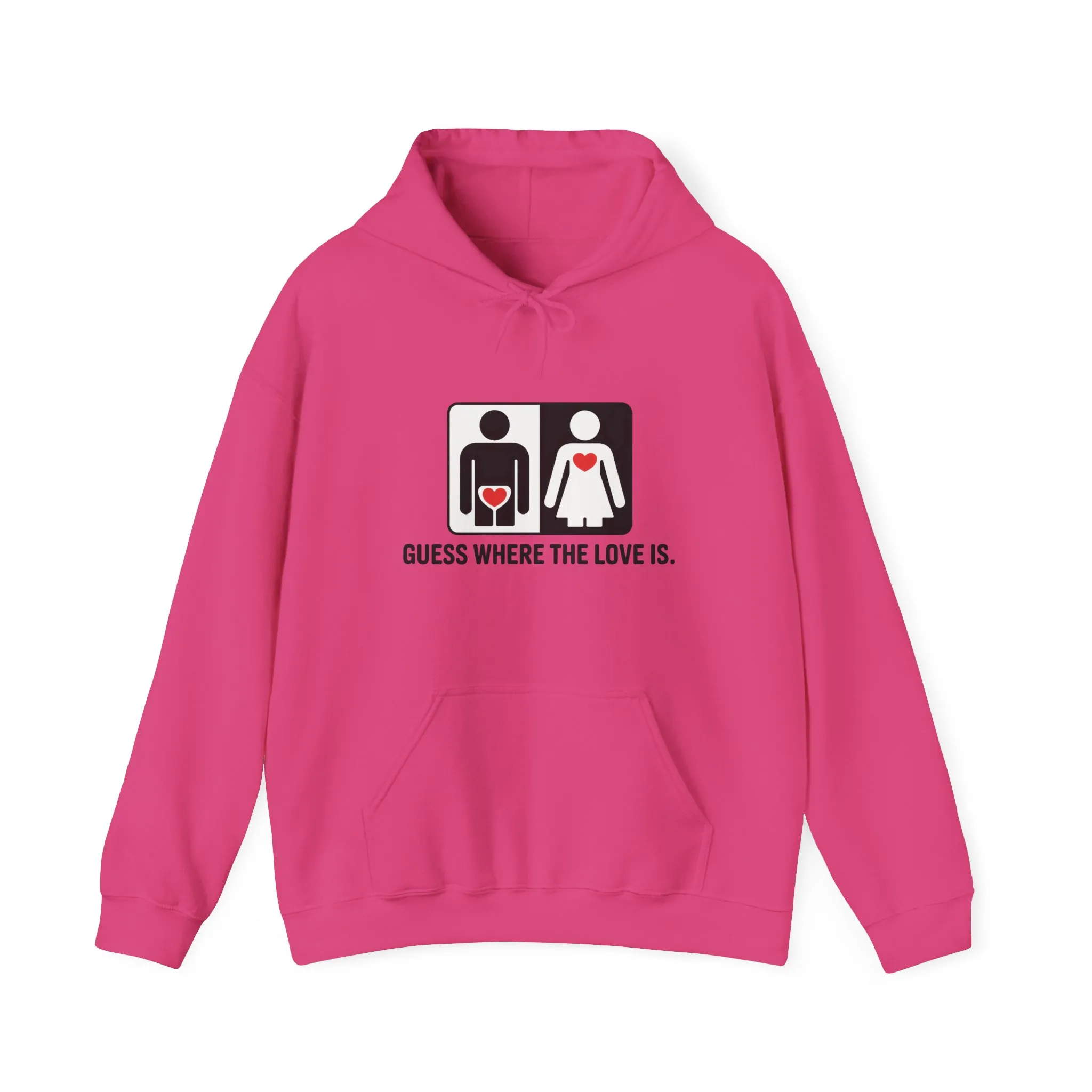 Guess Where the Love Is Hoodie, Cute Couples Hoodie, Valentines Day Gift, Matching Outfits, Witty Relationship Hoodie, Love Joke Graphic - Image 37