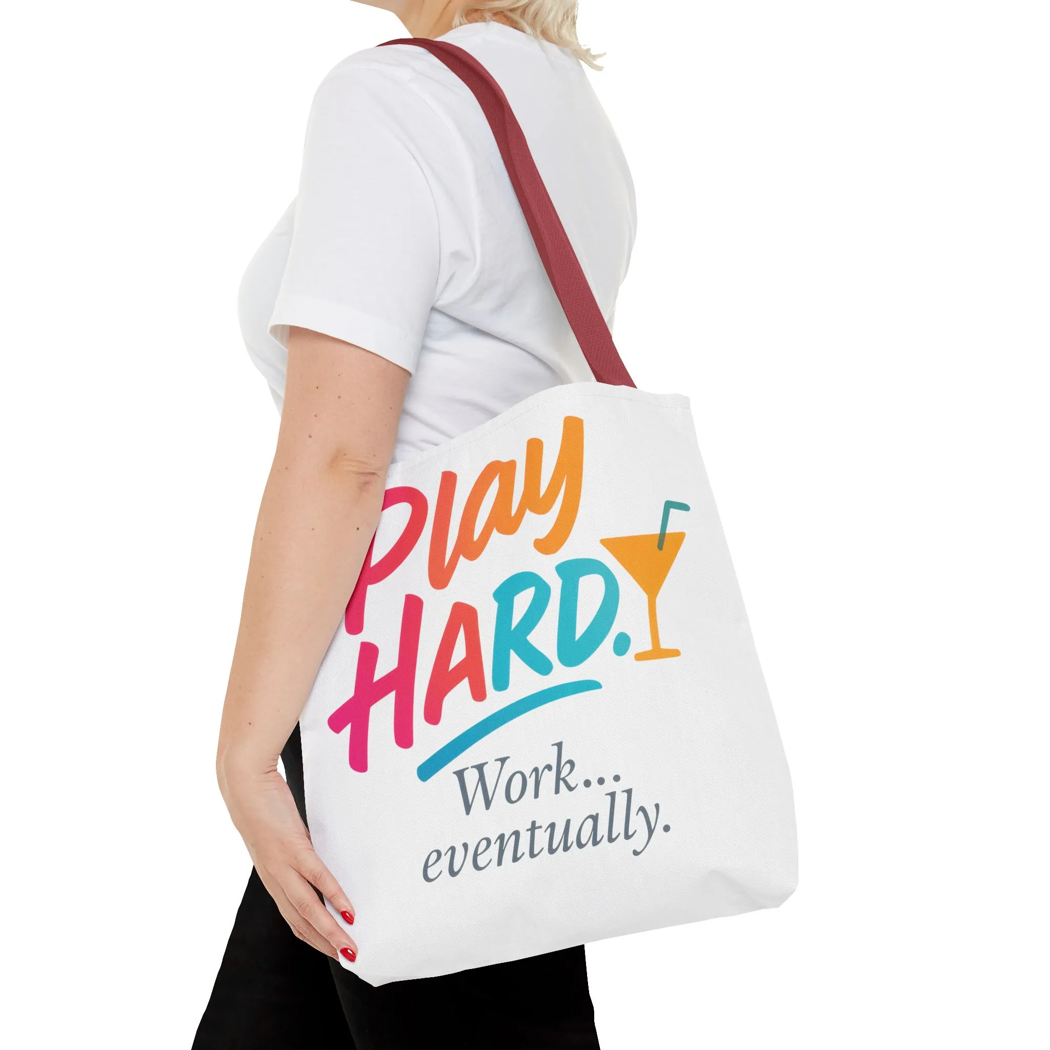 Play Hard Tote Bag - Fun, Stylish, Tote for Work & Play, Summer, Gift, Beach Bag, Everyday Carry, Beach Weekender Bag, large canvas bag - Image 14