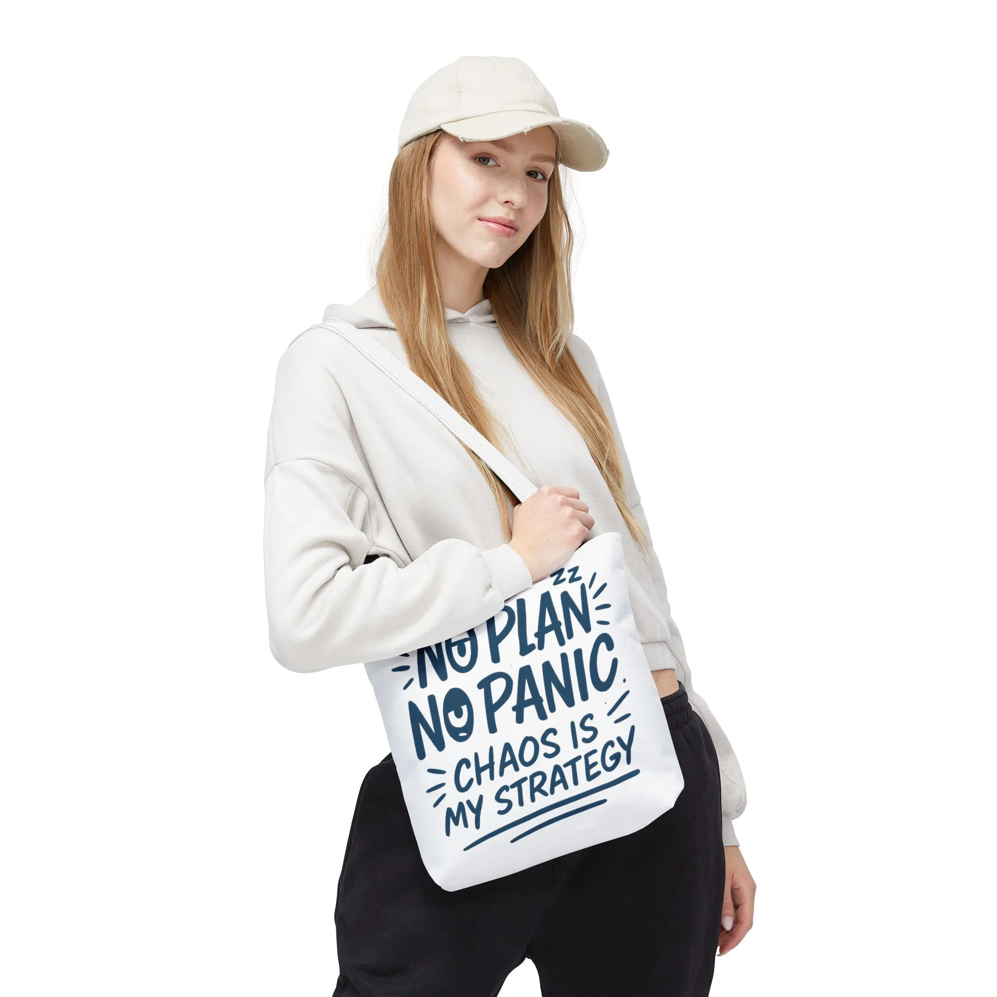 Funny Quote Tote Bag, Reusable Grocery Bag, Gift for Students, Beach Tote, Everyday Tote, Chaos Strategy Bag, Unique Shopping Bag - Image 35