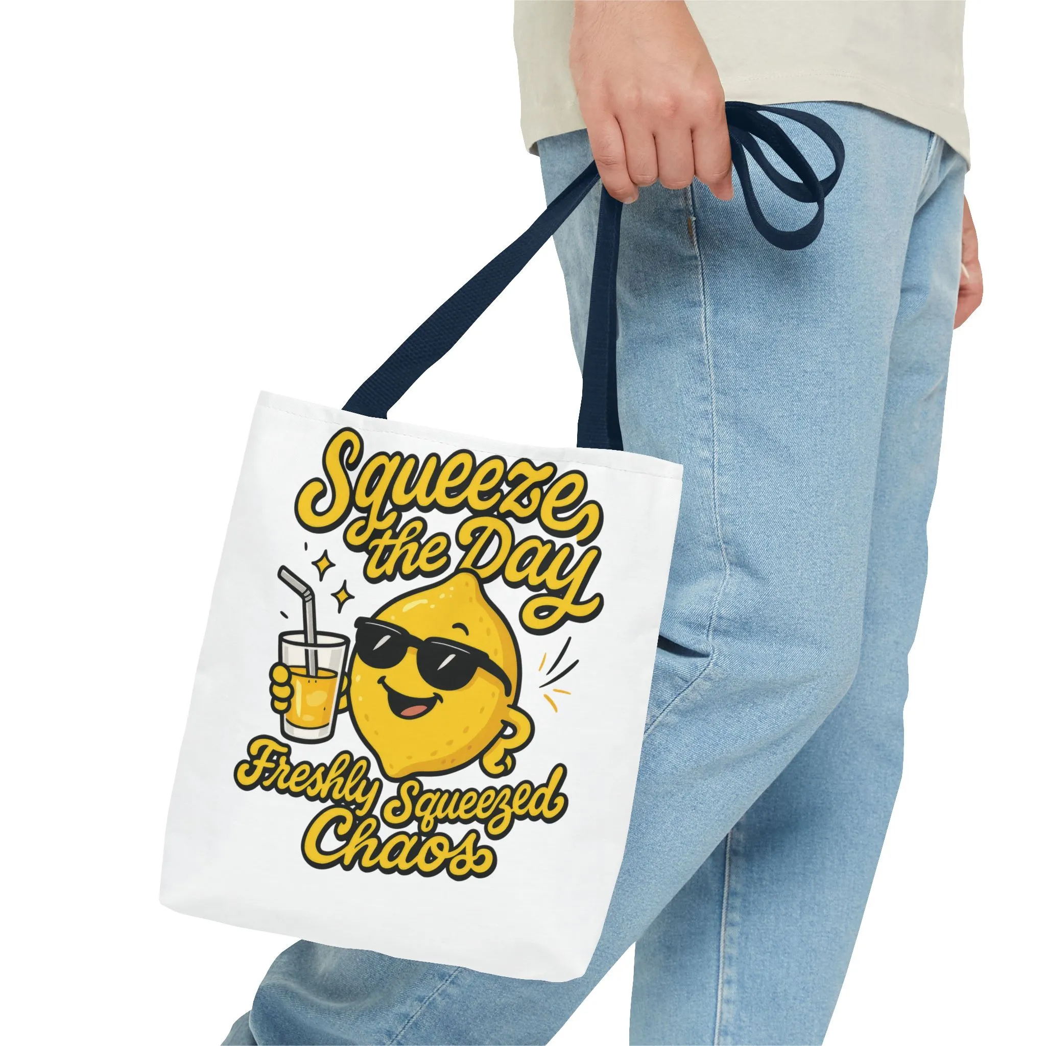 Lemon Themed Tote Bag, Squeeze the Day, Shopping Bag, Gift for Citrus Lovers, Eco-Friendly Carrier, Summer Accessory - Image 8