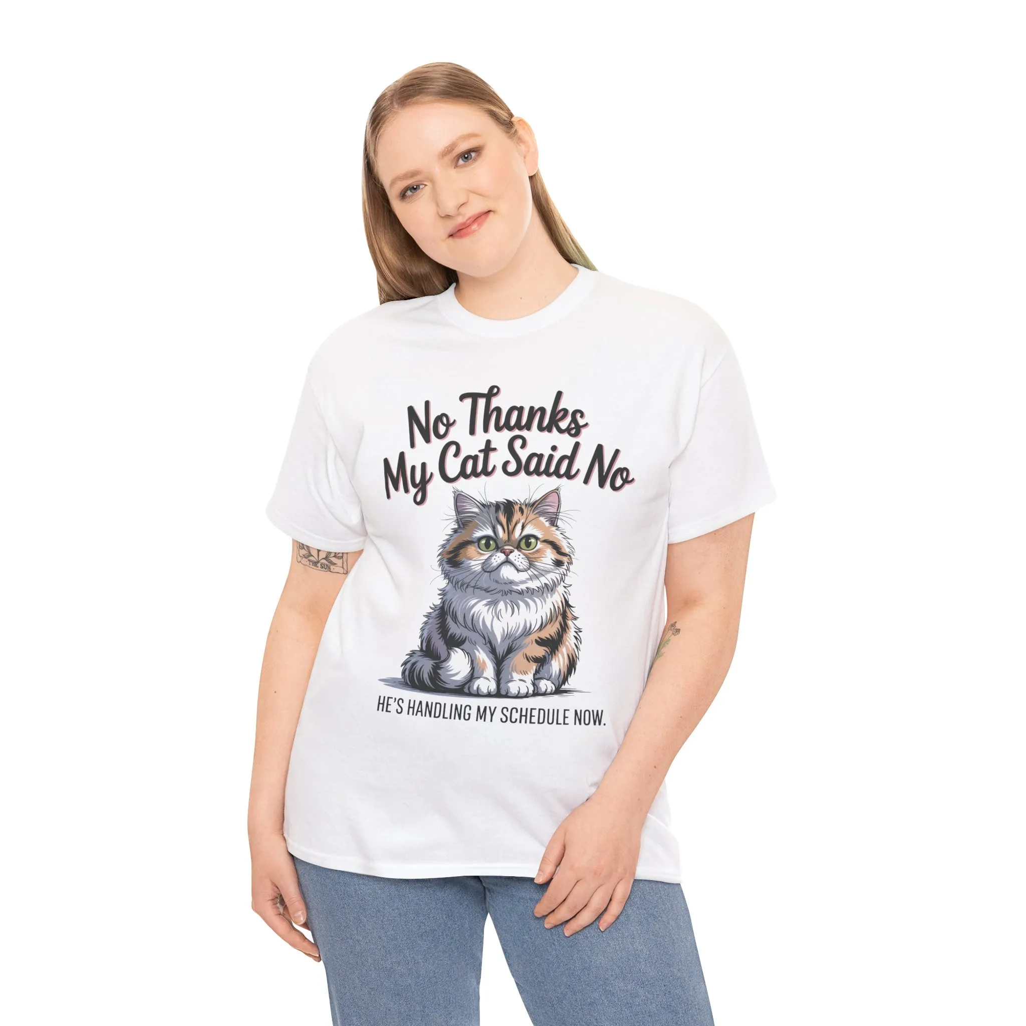 Funny Cat Quote Tee, Womens Heavy Cotton T-Shirt, Pet Lover Gift, Cute Cat Apparel, Cat Mom Tee, Quirky Animal Shirt, Humor - Image 6