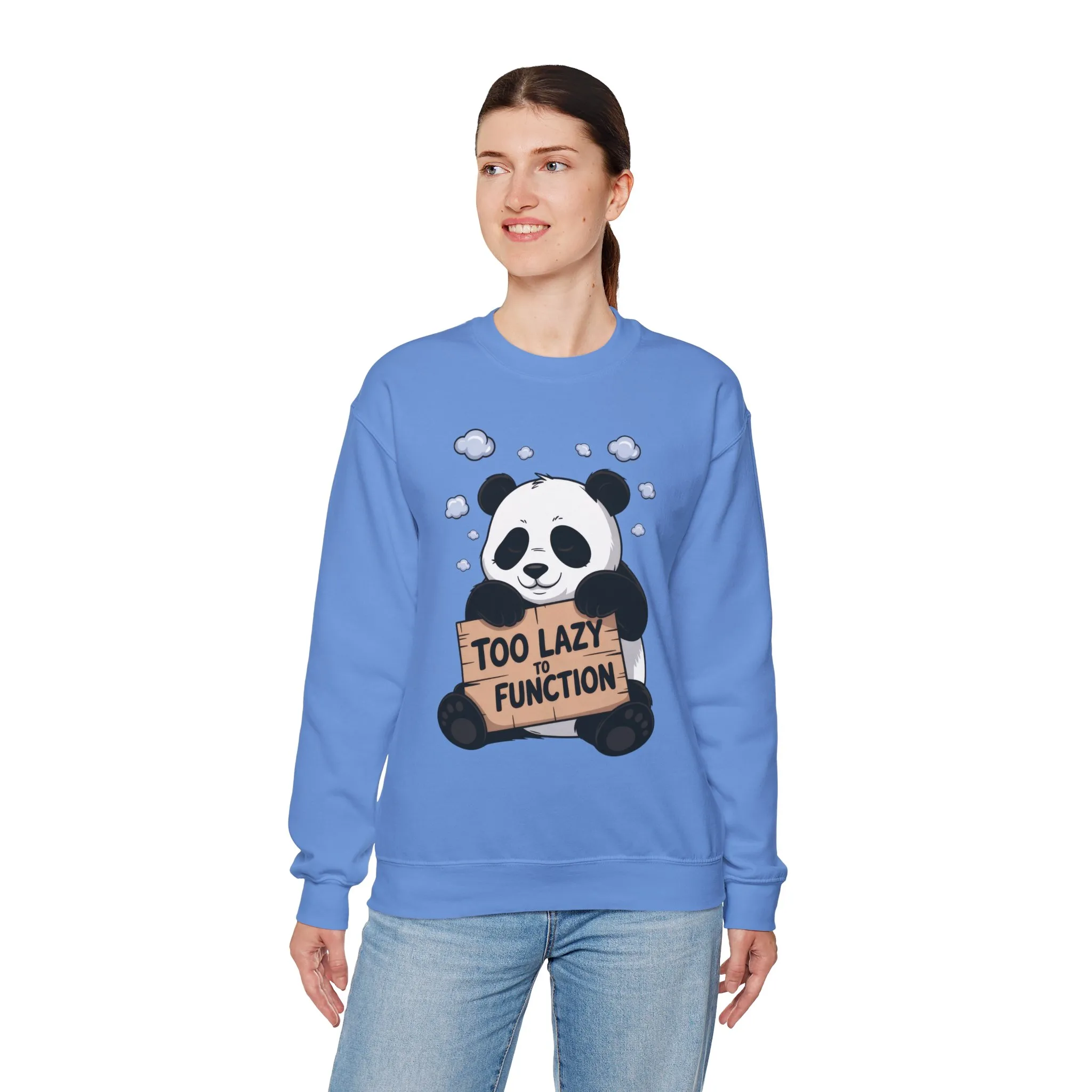 Panda Lazy Crewneck Sweatshirt - Funny Gift for Relaxation, Cute Animal Apparel for Cozy Days, Perfect for Fall and Winter - Image 18
