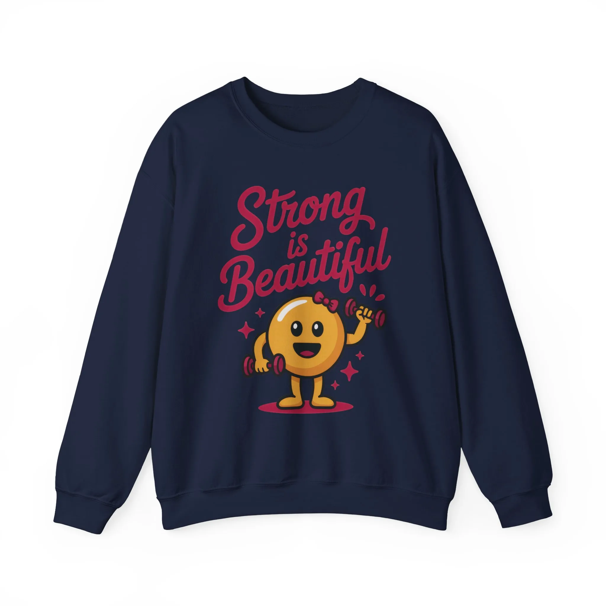Strong is Beautiful Womens Crewneck Sweatshirt, Cute Fitness Graphic Pullover, Gym and Workout Motivation Sweater, Gift for Fitness Lovers - Image 25