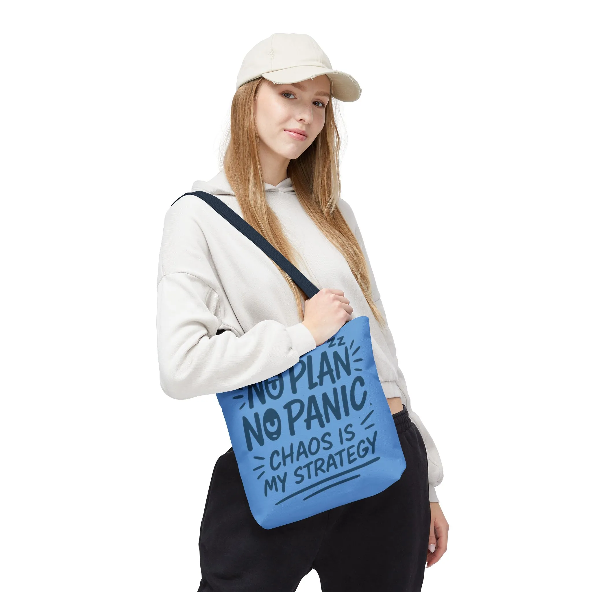 Funny Quote Tote Bag, Reusable Grocery Bag, Gift for Students, Beach Tote, Everyday Tote, Chaos Strategy Bag, Unique Shopping Bag - Image 10