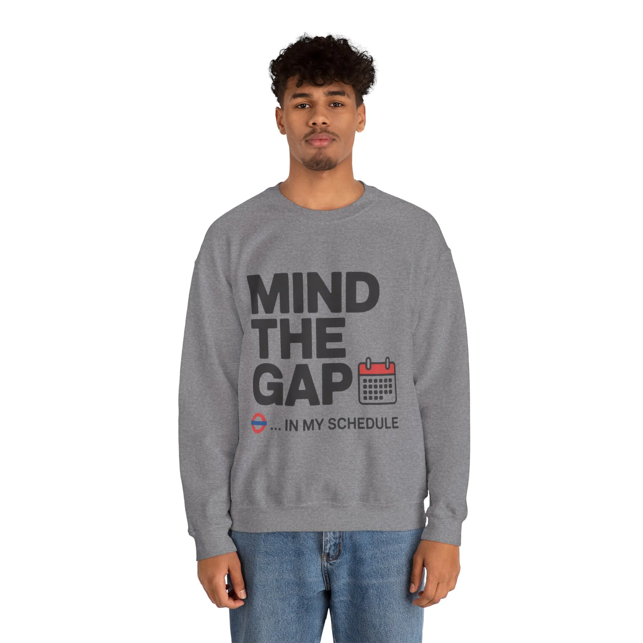 Funny Men's Sweatshirt, Mind The Gap Office Humor Graphic Pullover
