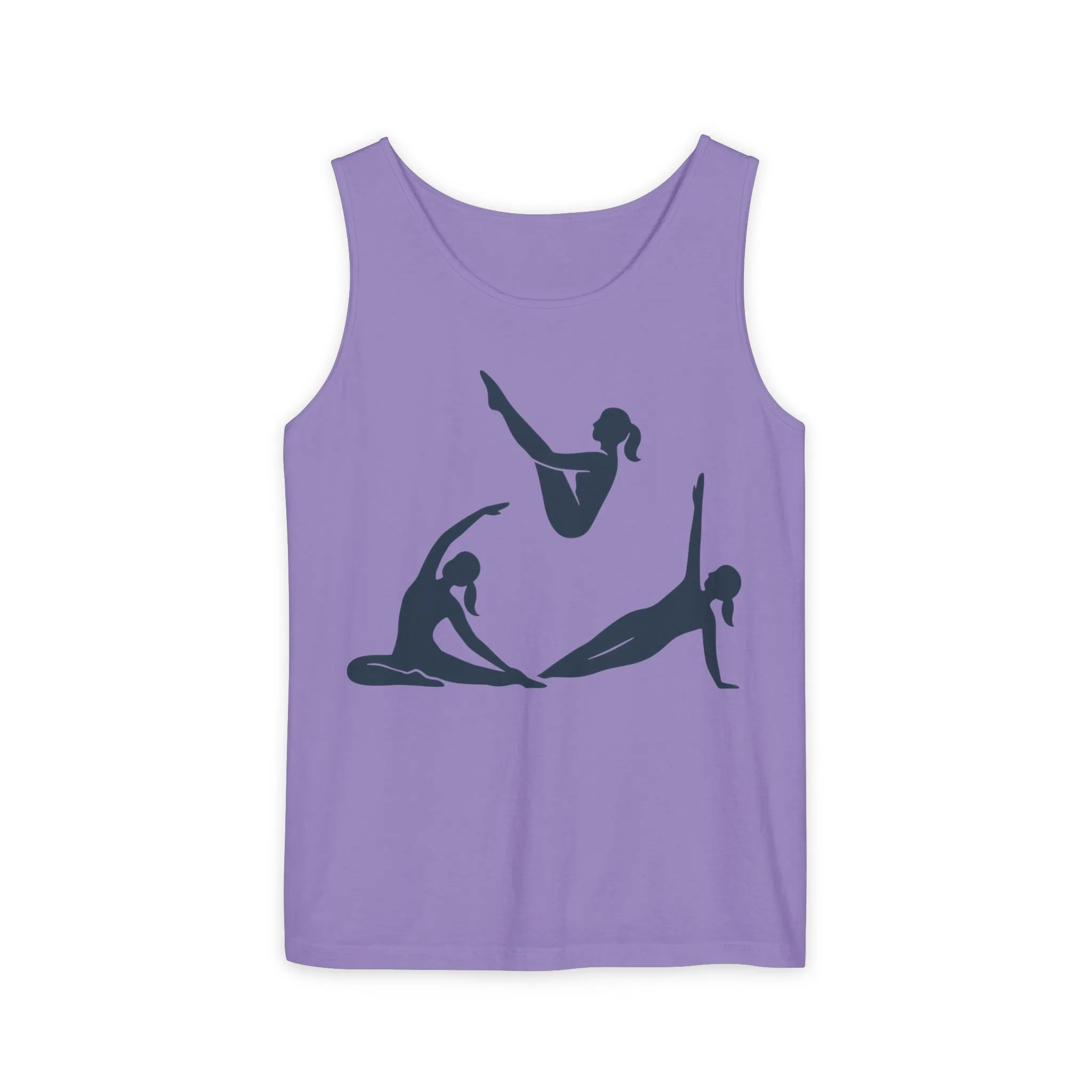 Womens Garment-Dyed Tank Top, Womens Pilates Tank Top, Yoga Fitness Graphic Top, Cute Workout Gym Shirt - Image 13