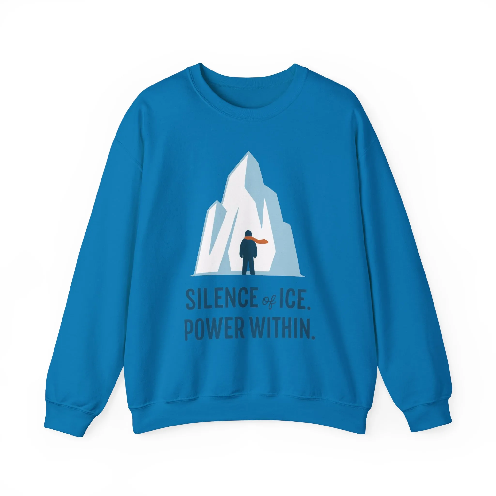 Mens Heavy Blend™ Crewneck Sweatshirt, Silence of Ice Power Within Sweatshirt, Nordic Iceberg Minimalist Pullover - Image 22