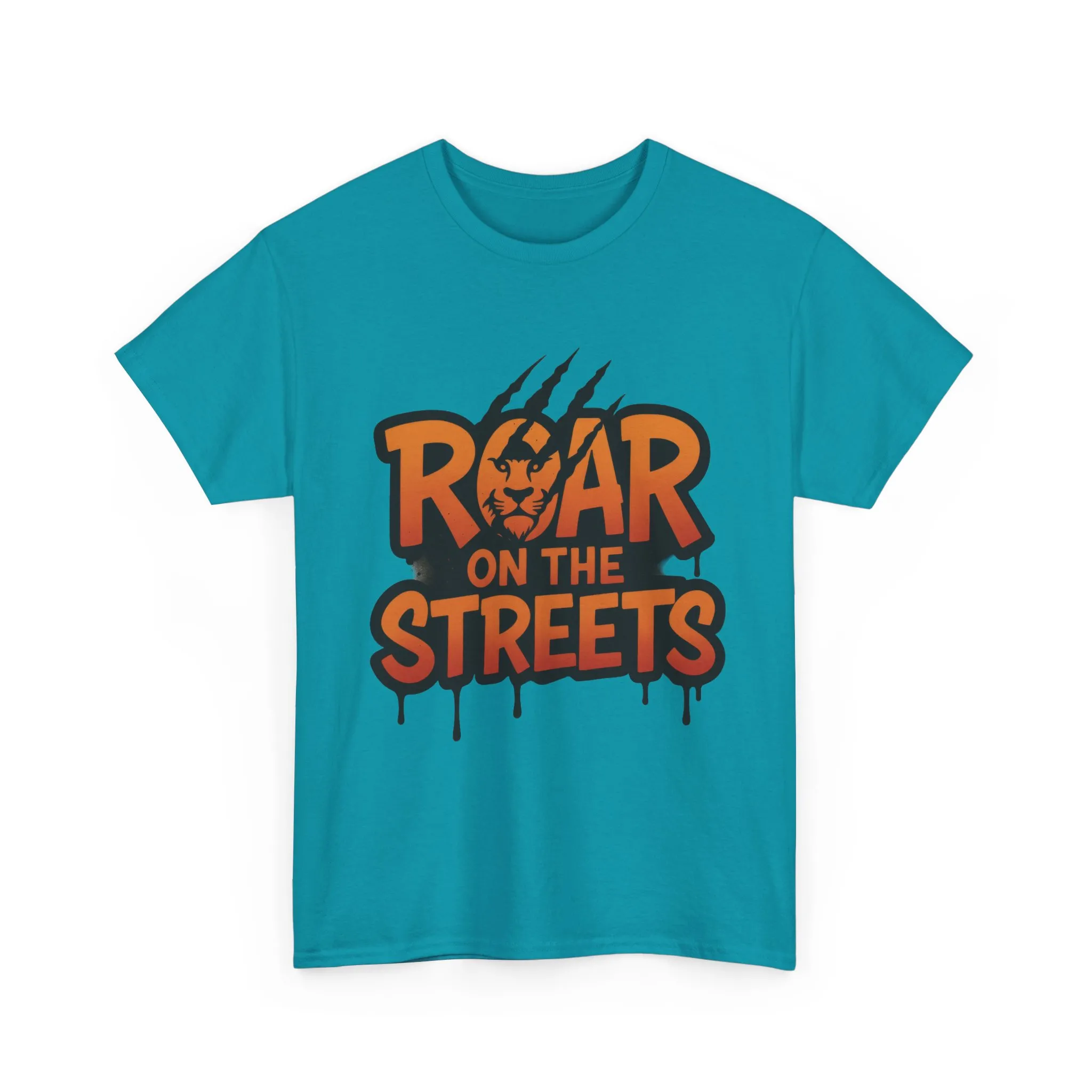 Roar on the Streets Lion Graphic Mens Urban T-Shirt, Lion Shirt - Image 16