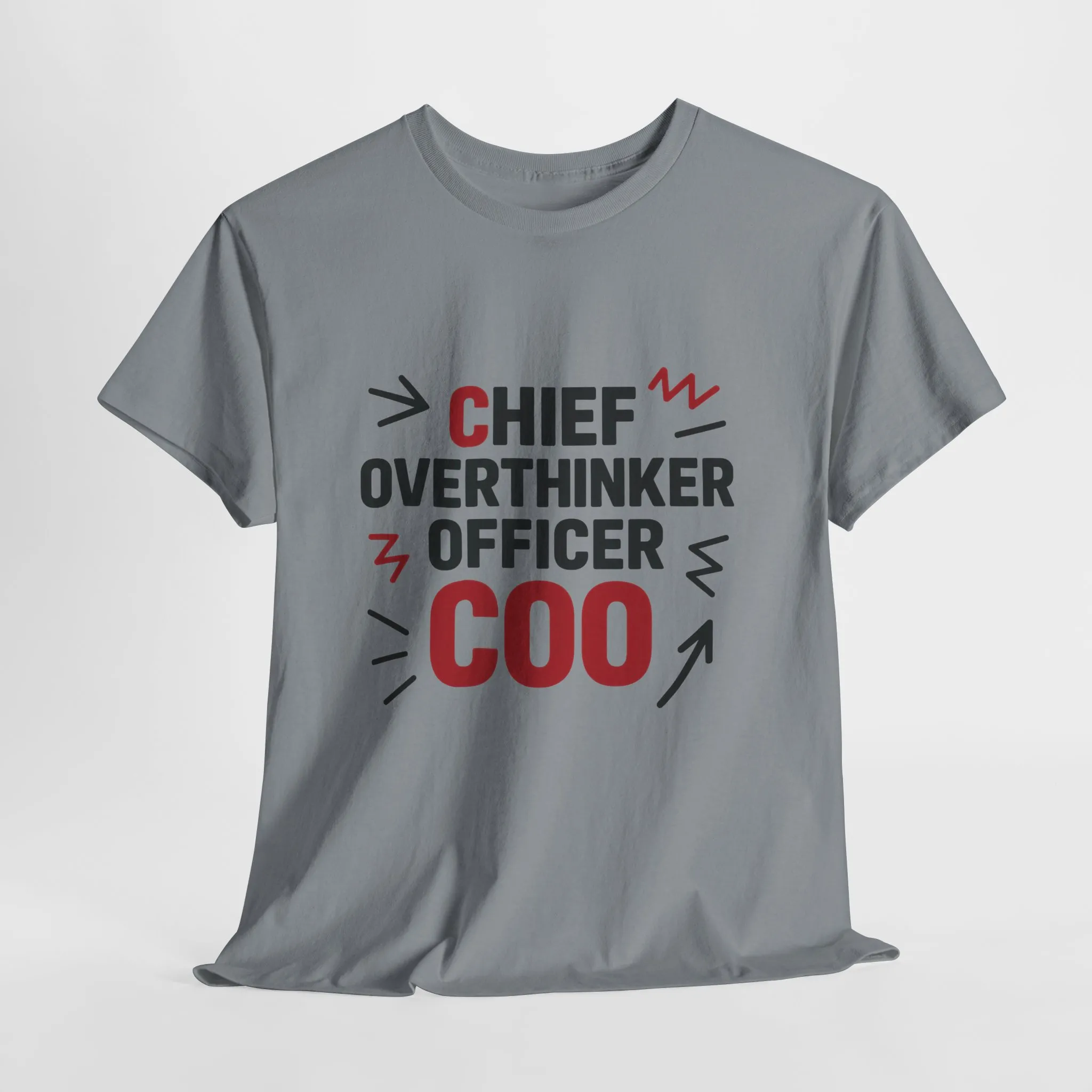 Men's COO T-Shirt, Chief Overthinker Officer Funny Graphic Tee, Office Humor Shirt for Him - Image 12