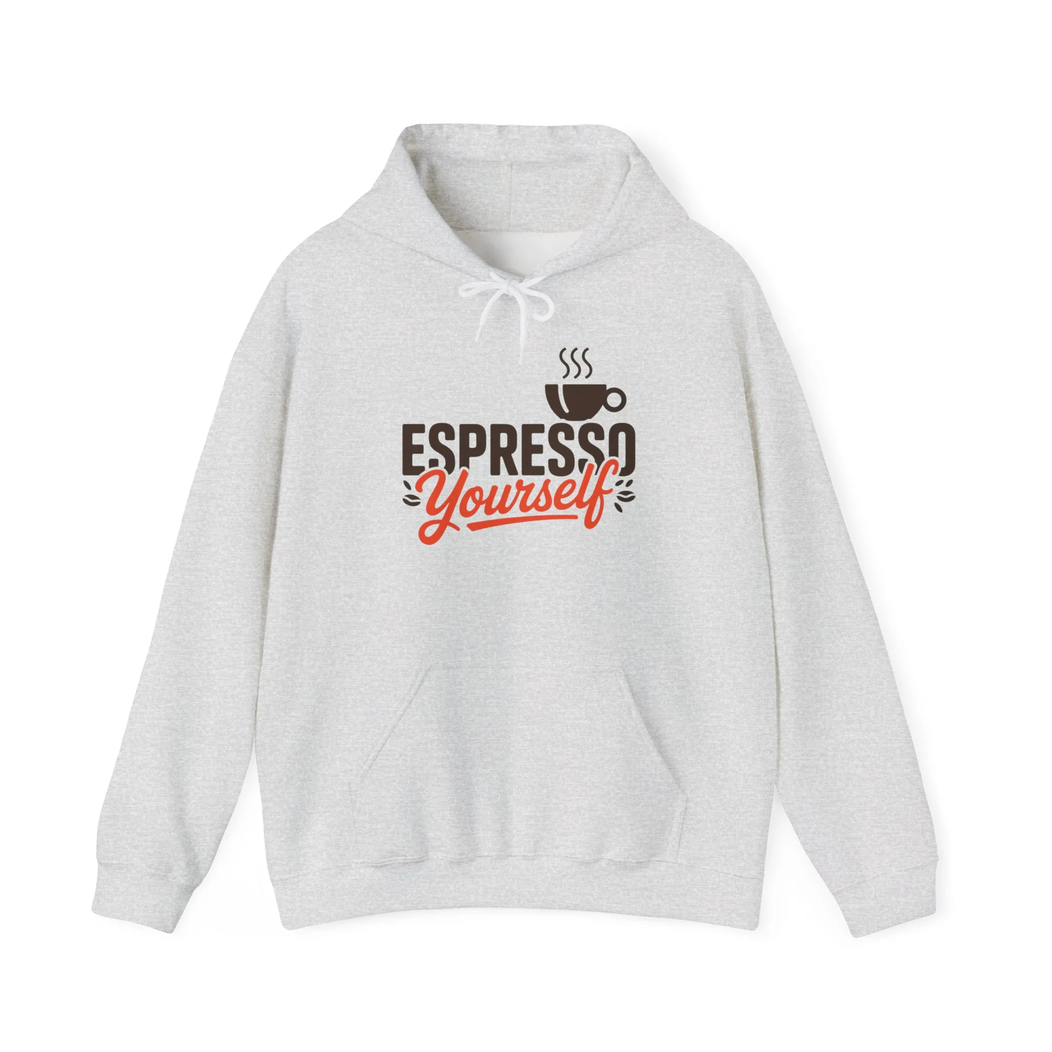 Mens Heavy Blend™ Hooded Sweatshirt, Espresso Yourself Mens Hoodie, Coffee Lover Funny Graphic Pullover - Image 5