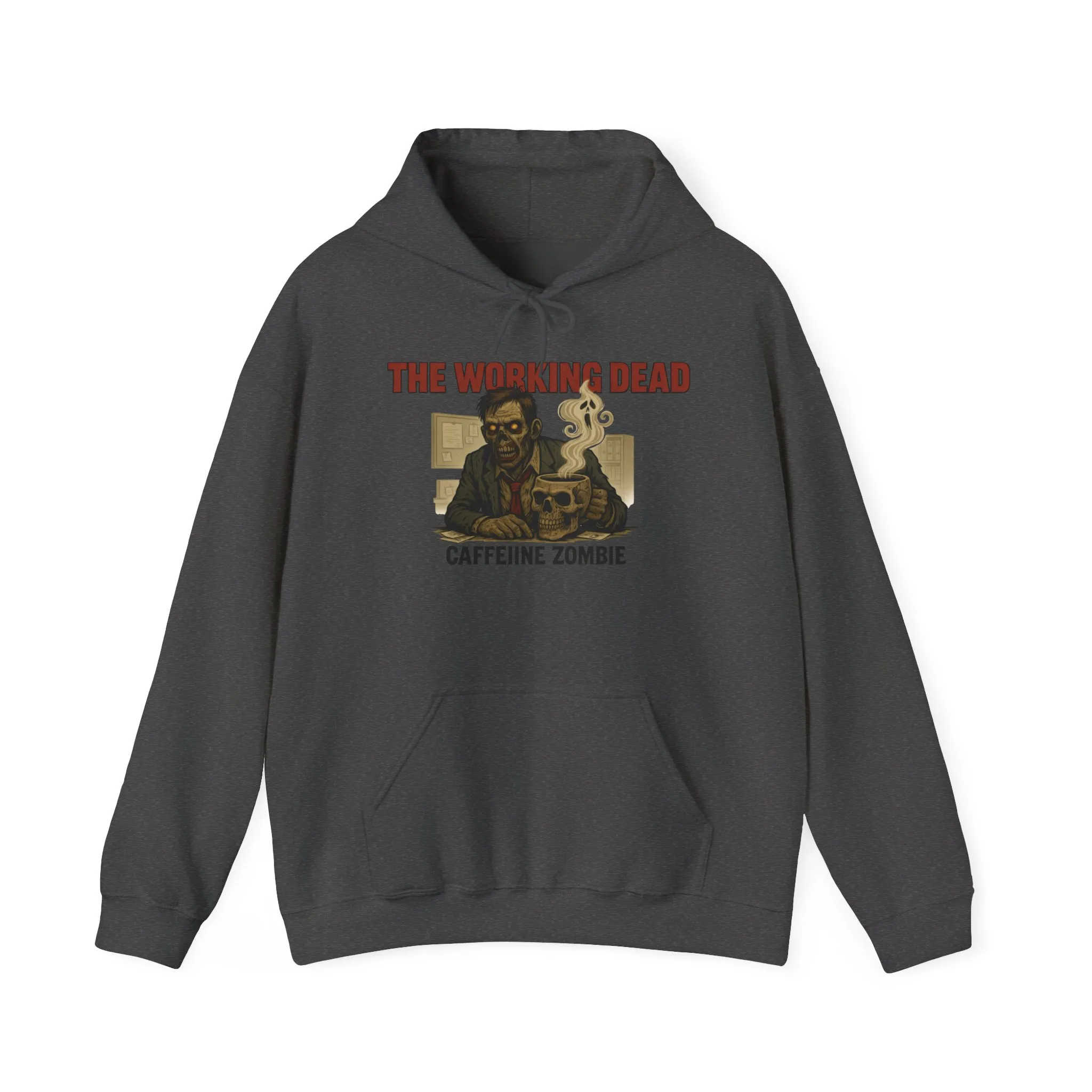 The Working Dead Men's Zombie Hoodie, Funny Office Meeting Sweatshirt, Halloween Zombie Top, Coffee Zombie Hoodie, Halloween Work Top - Image 17